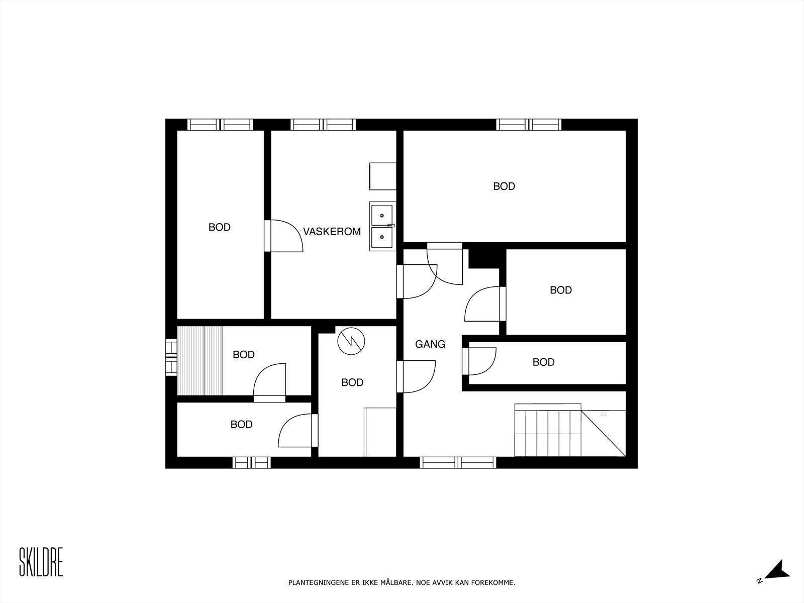 Plantegning kjeller. Galleribilde