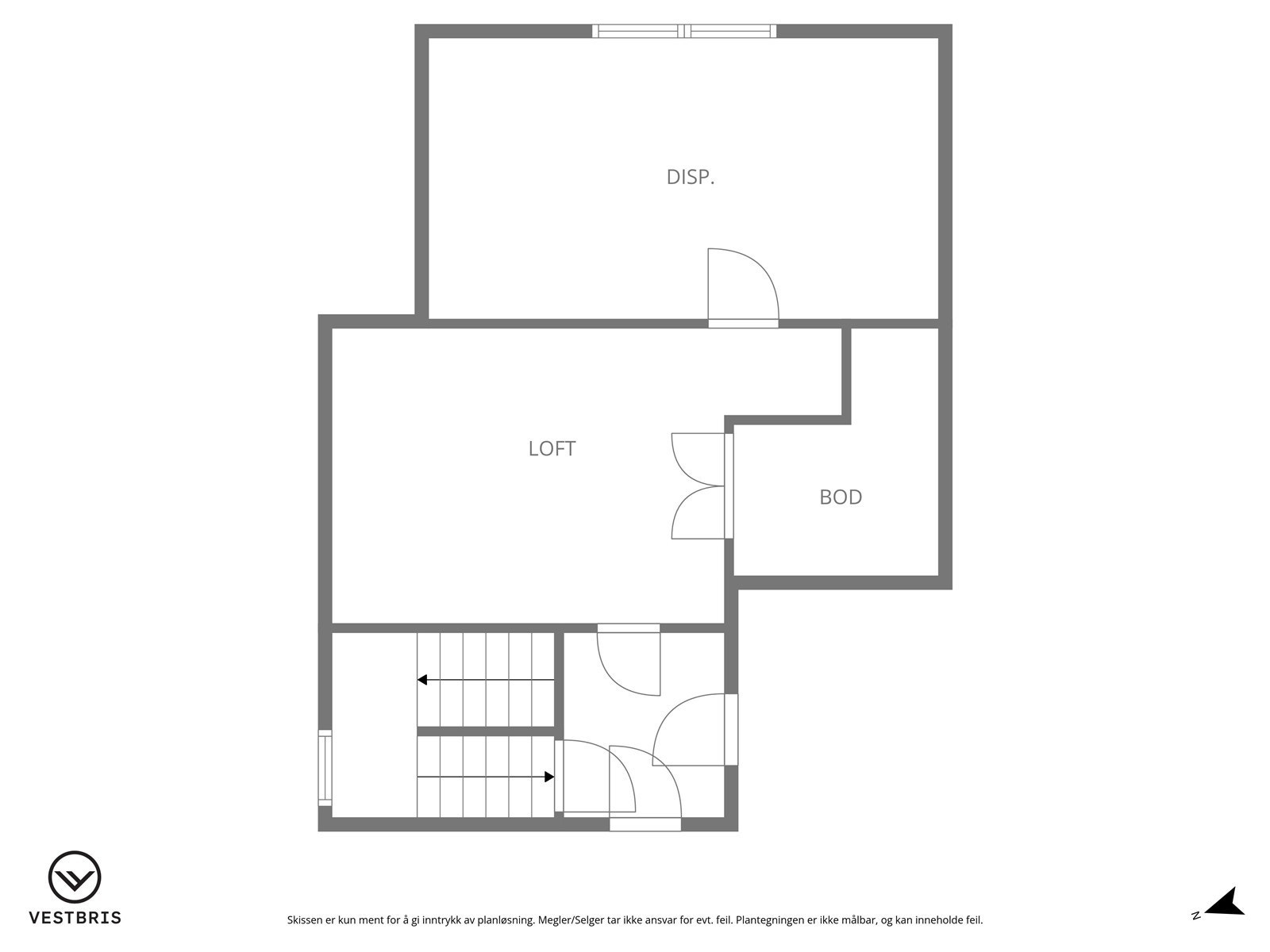 Plantegning - Loftsetasje Galleribilde