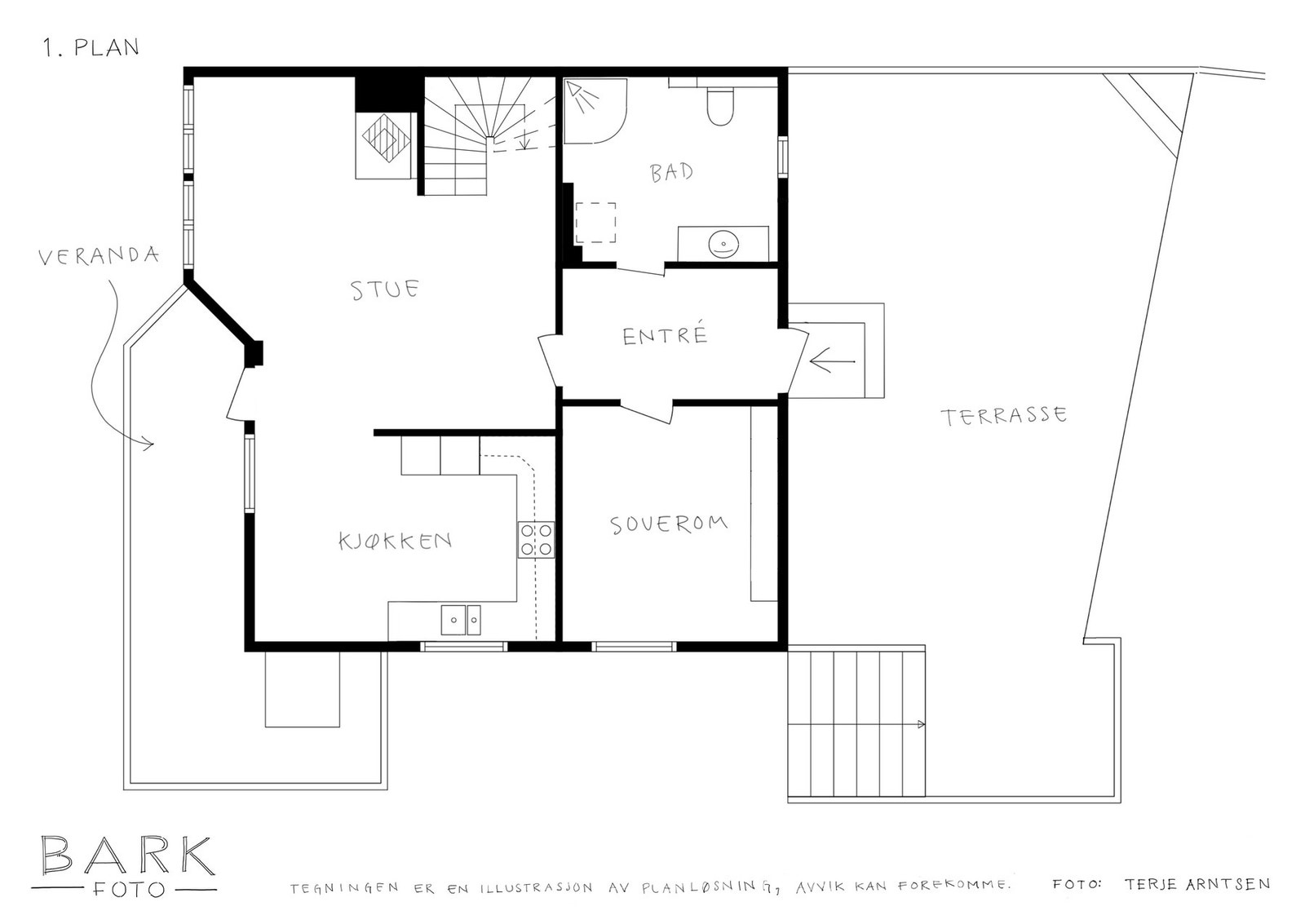 Plantegning plan 1. Galleribilde