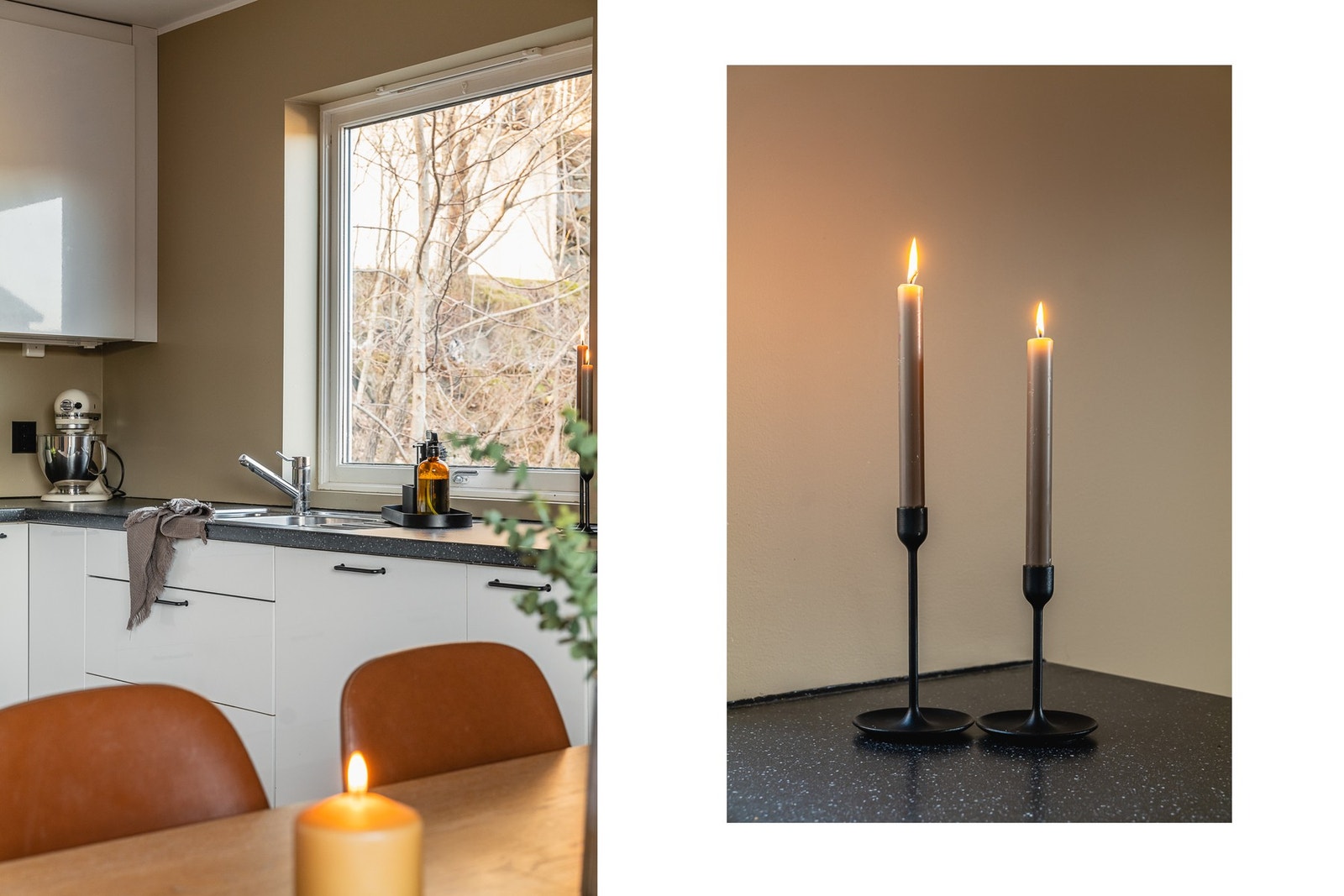 Av integrerte hvitevarer medfølger induksjonsplatetopp, stekeovn, mikrobølgeovn, oppvaskmaskin, samt kjøl- og frys. Galleribilde