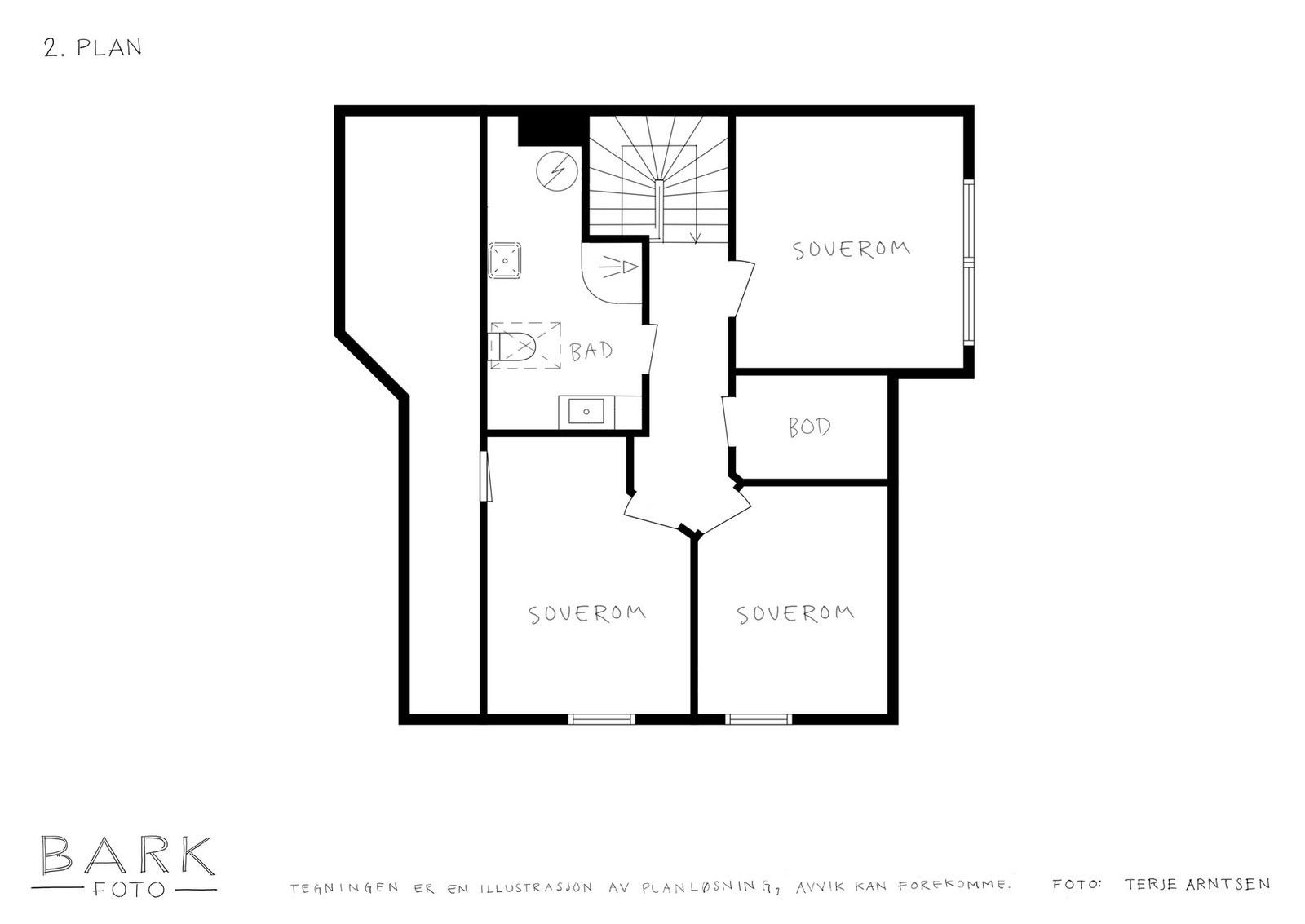 Plantegning plan 2. Galleribilde