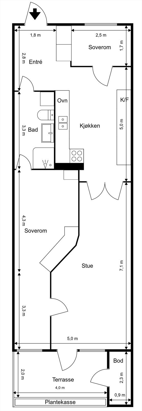 Alternativ plantegning. Galleribilde