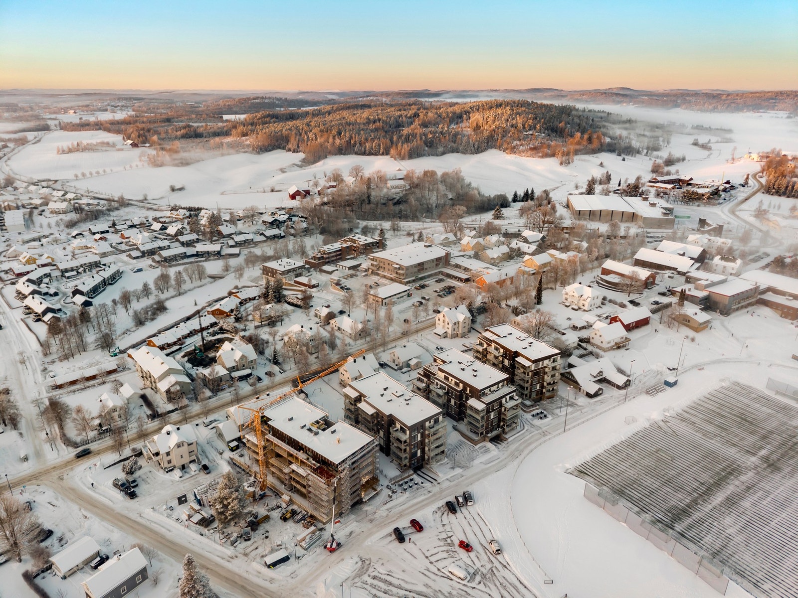 Drone vinter. Galleribilde