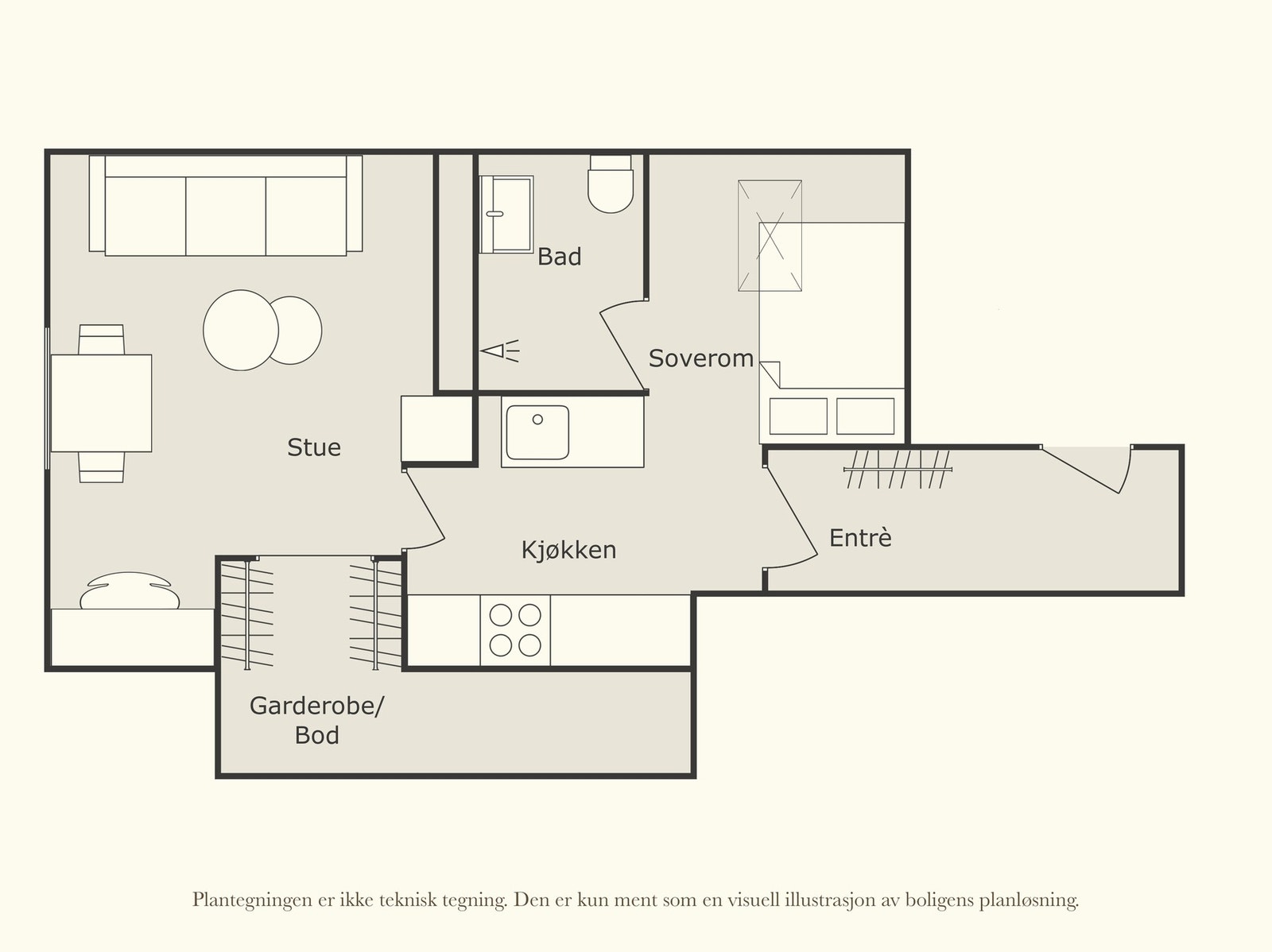 Plantegning loftsetasje. Galleribilde