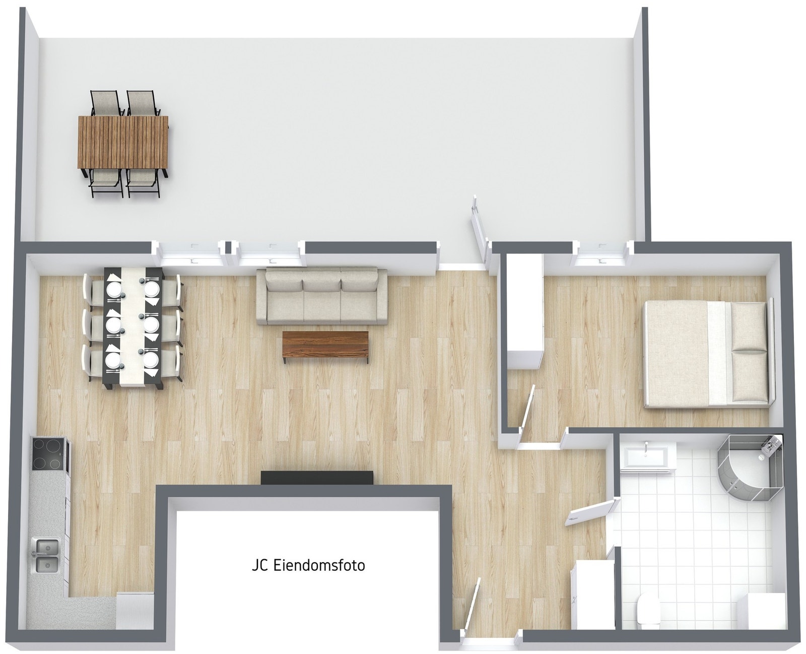 3d plantegning. Galleribilde