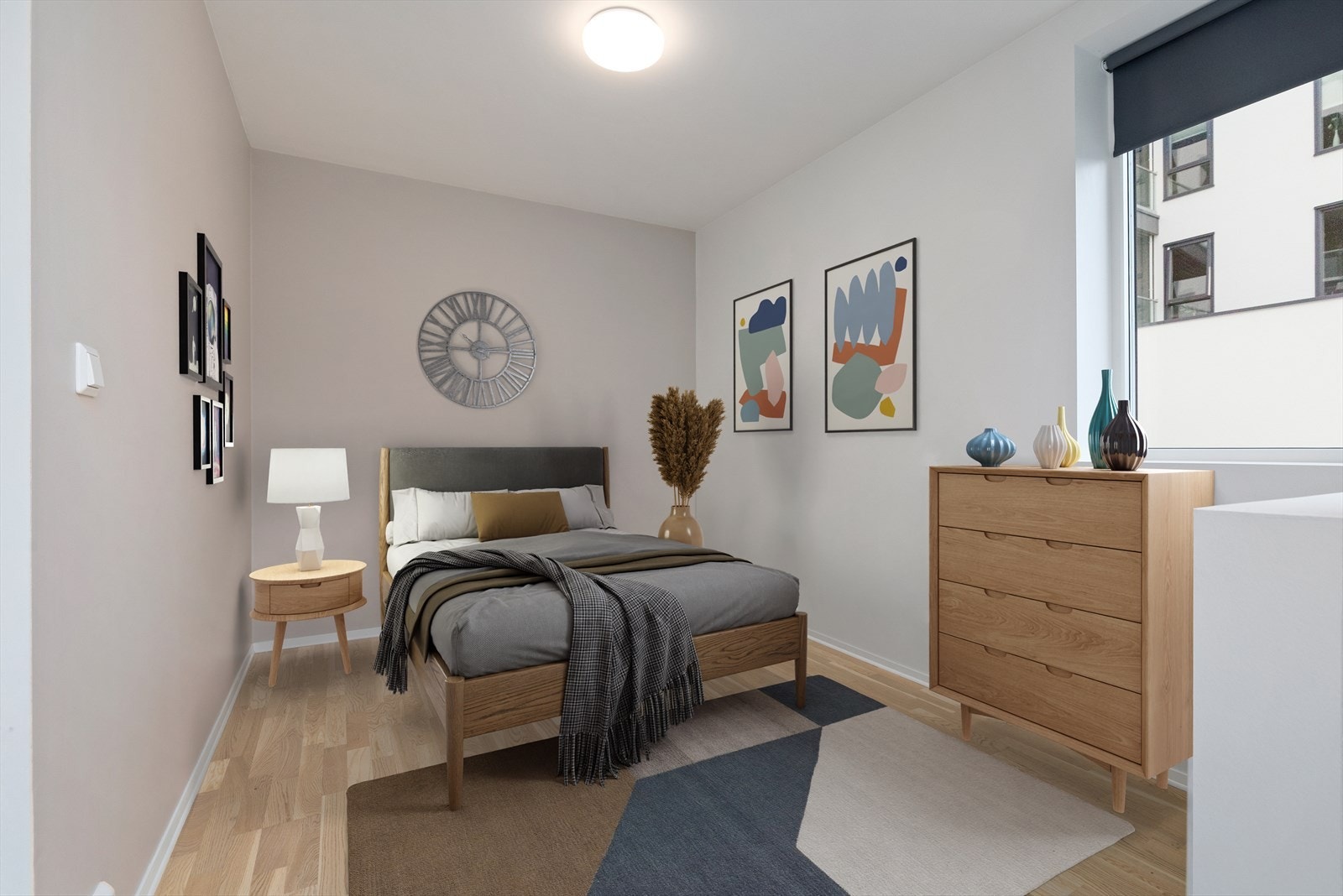 Sovealkove med plass til seng og oppbevaring (illustrasjonsbilde) Galleribilde