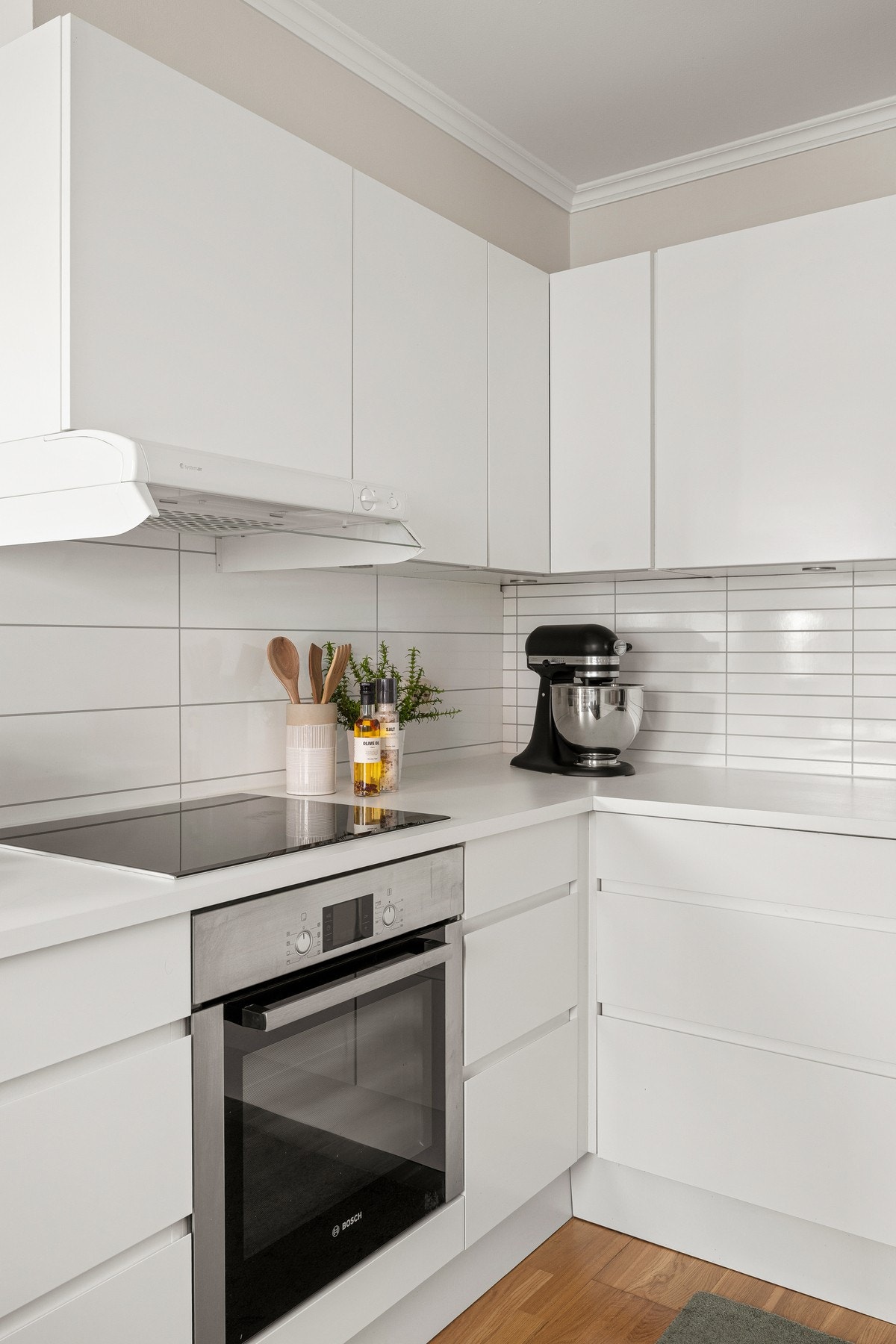 Integrerte hvitevarer gir et stilrent og helhetlig uttrykk. Galleribilde