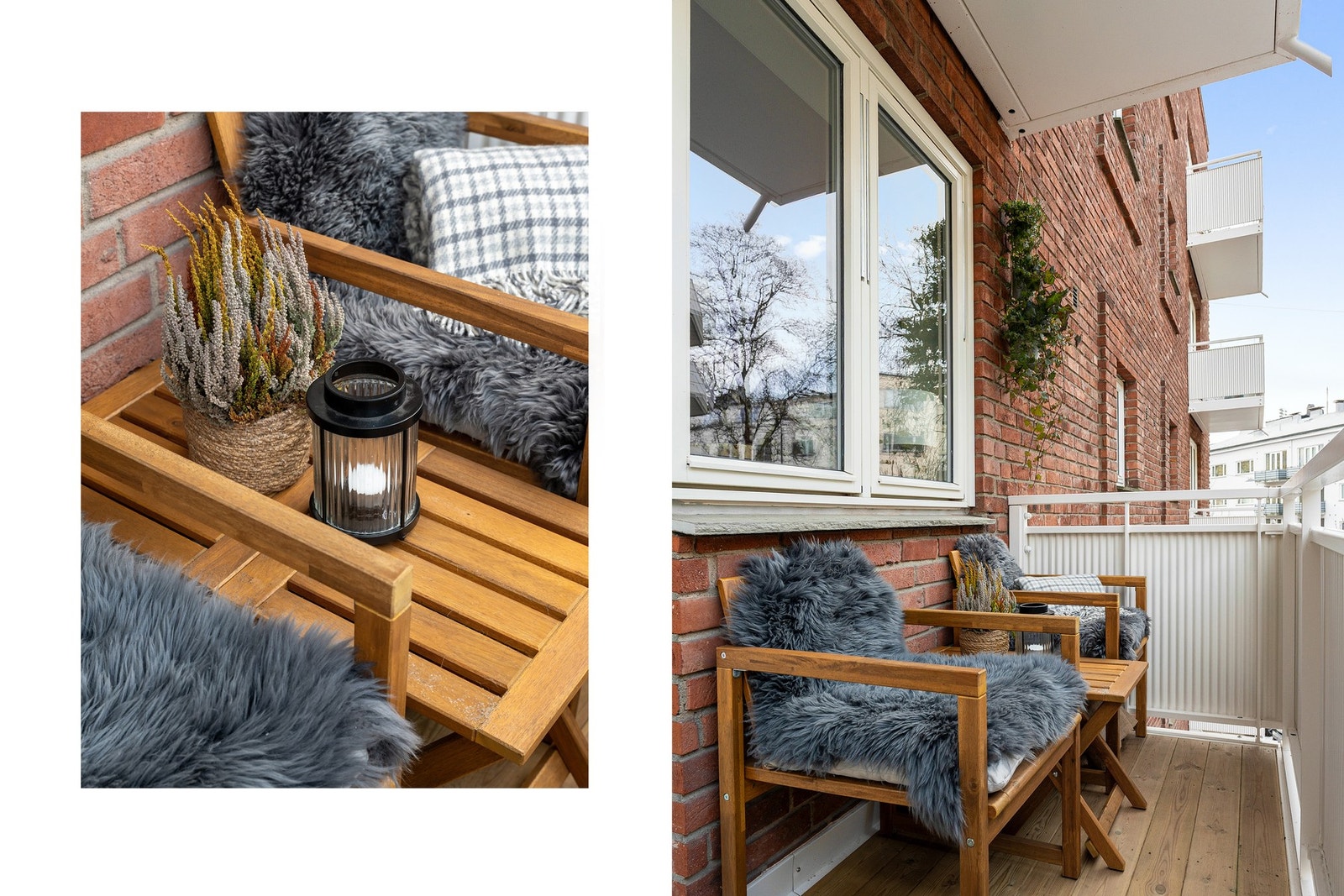 Balkongen har god plass til utemøbler. Galleribilde