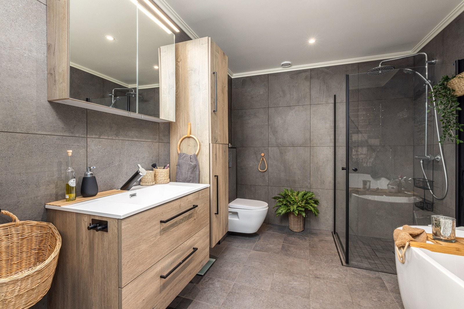 Delikat & moderne også dette badet. Galleribilde