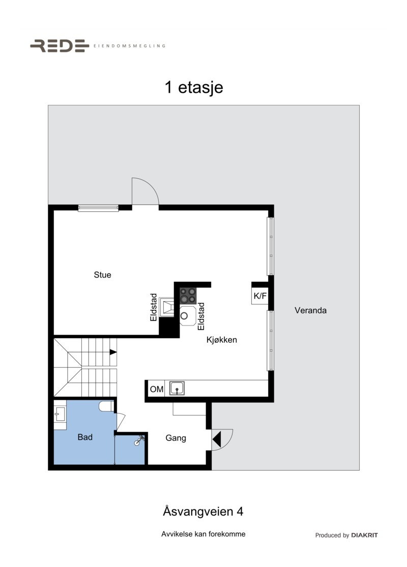 Planløsning over hovedetasjen er greit å gjøre seg kjent med. Galleribilde