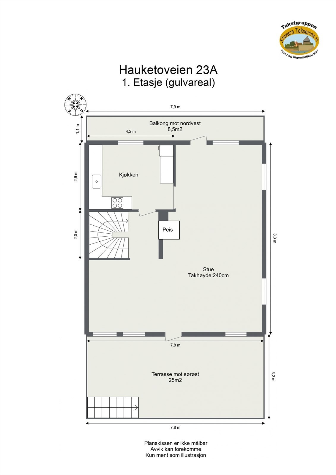 Plantegning 1. etasje Galleribilde
