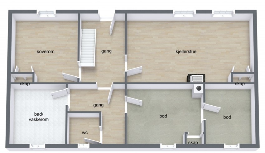 Plantegning underetasje Galleribilde
