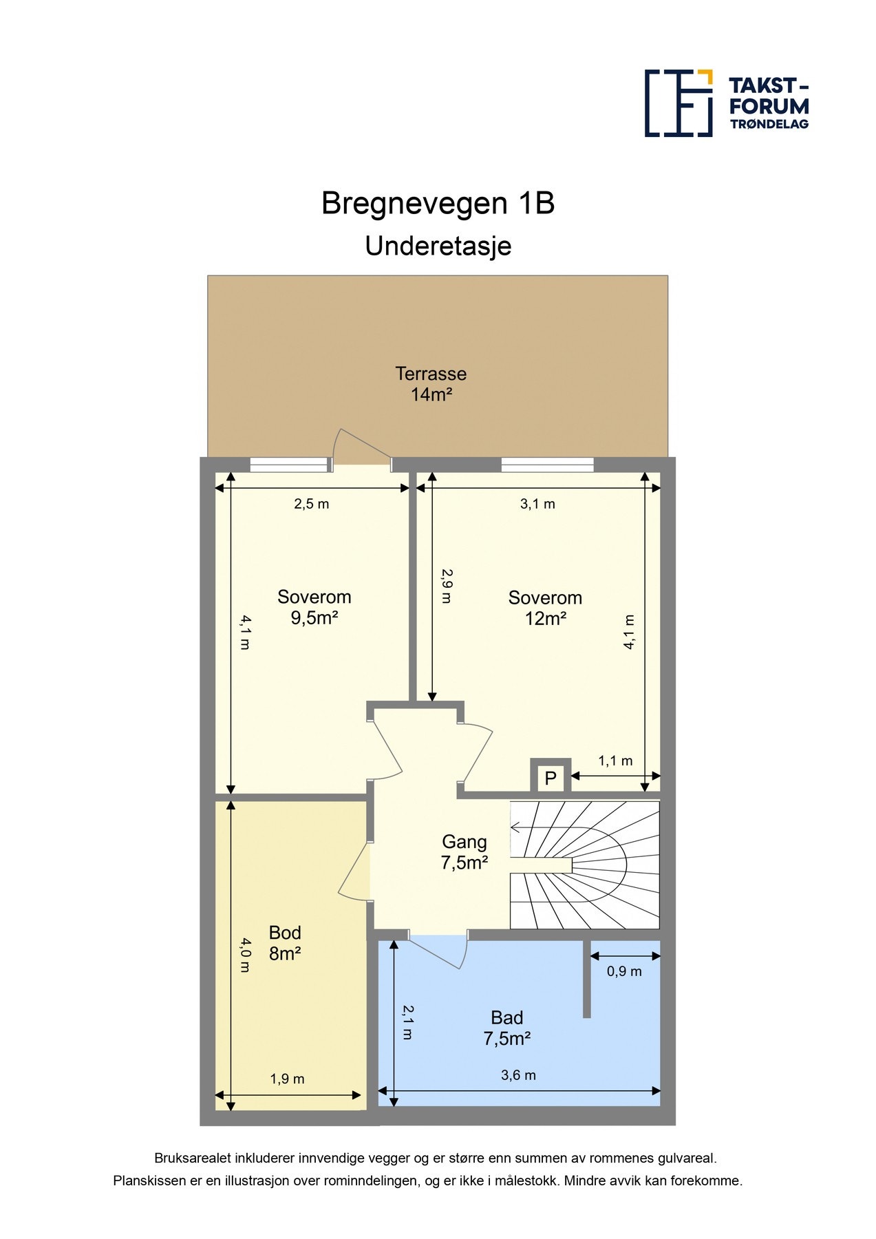 Planskisse underetasje. Galleribilde