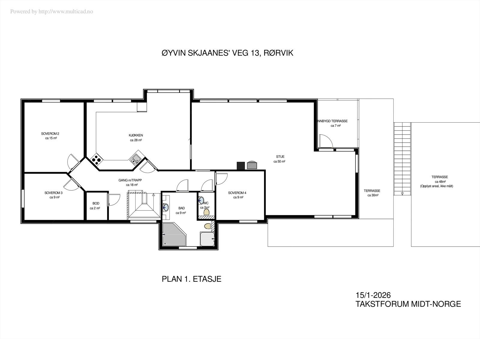 Plantegning 1. etg Galleribilde