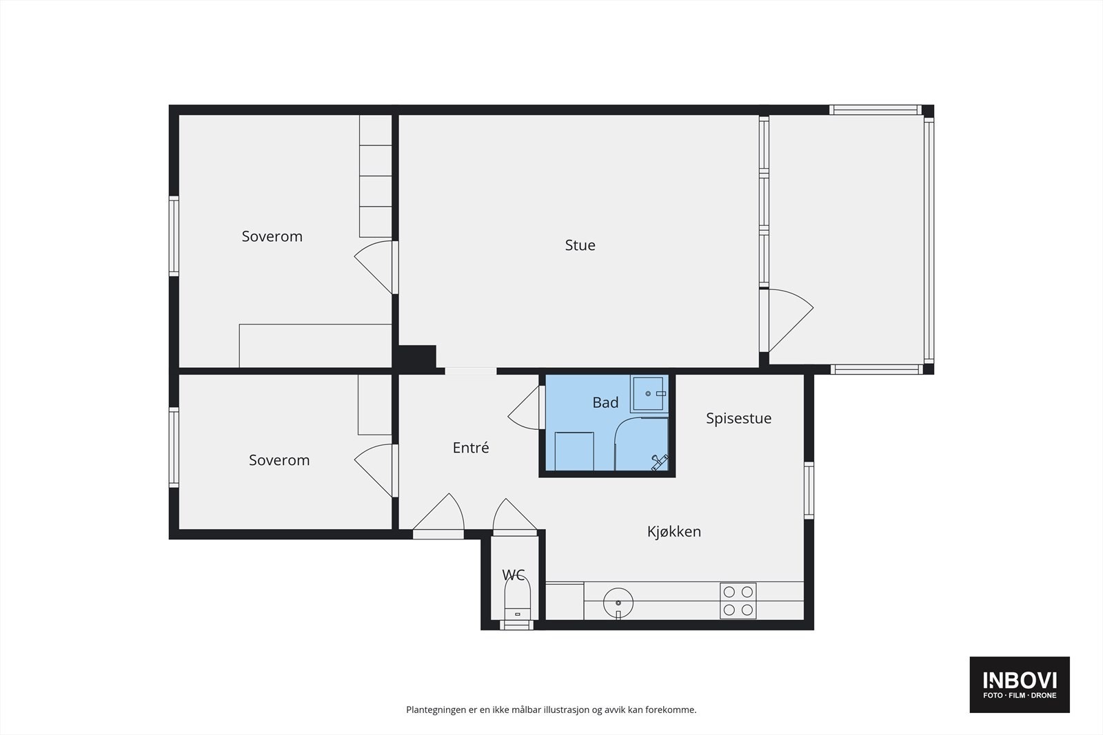 Plantegning for leiligheten. Galleribilde