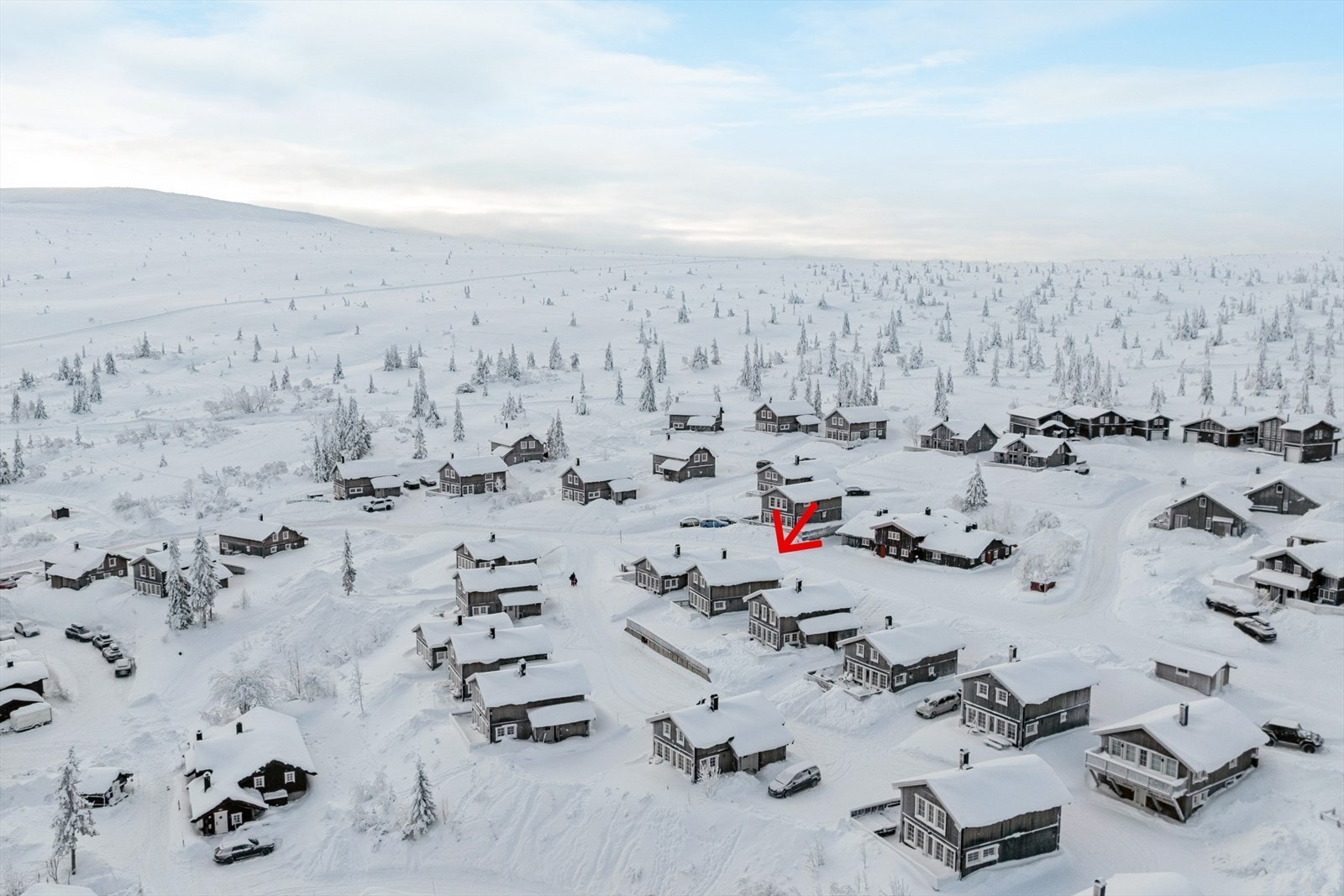 Her bor du høyt og fritt på 844 meter over havet, med tilgang til et omfattende nettverk av skiløyper. Galleribilde