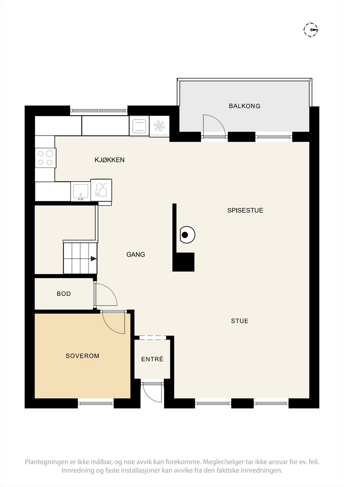 Plantegning 1. etasje Galleribilde