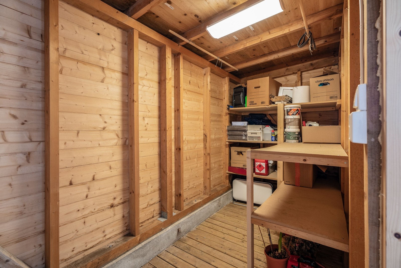 Og du får ganske bra med lagringsplass i boden. Galleribilde