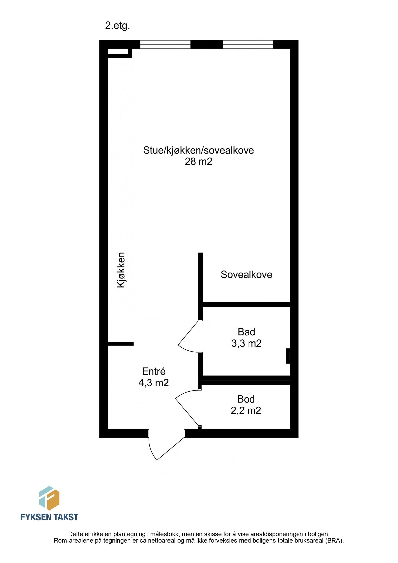 Planskisse - Dyre Halses gate 5 Galleribilde