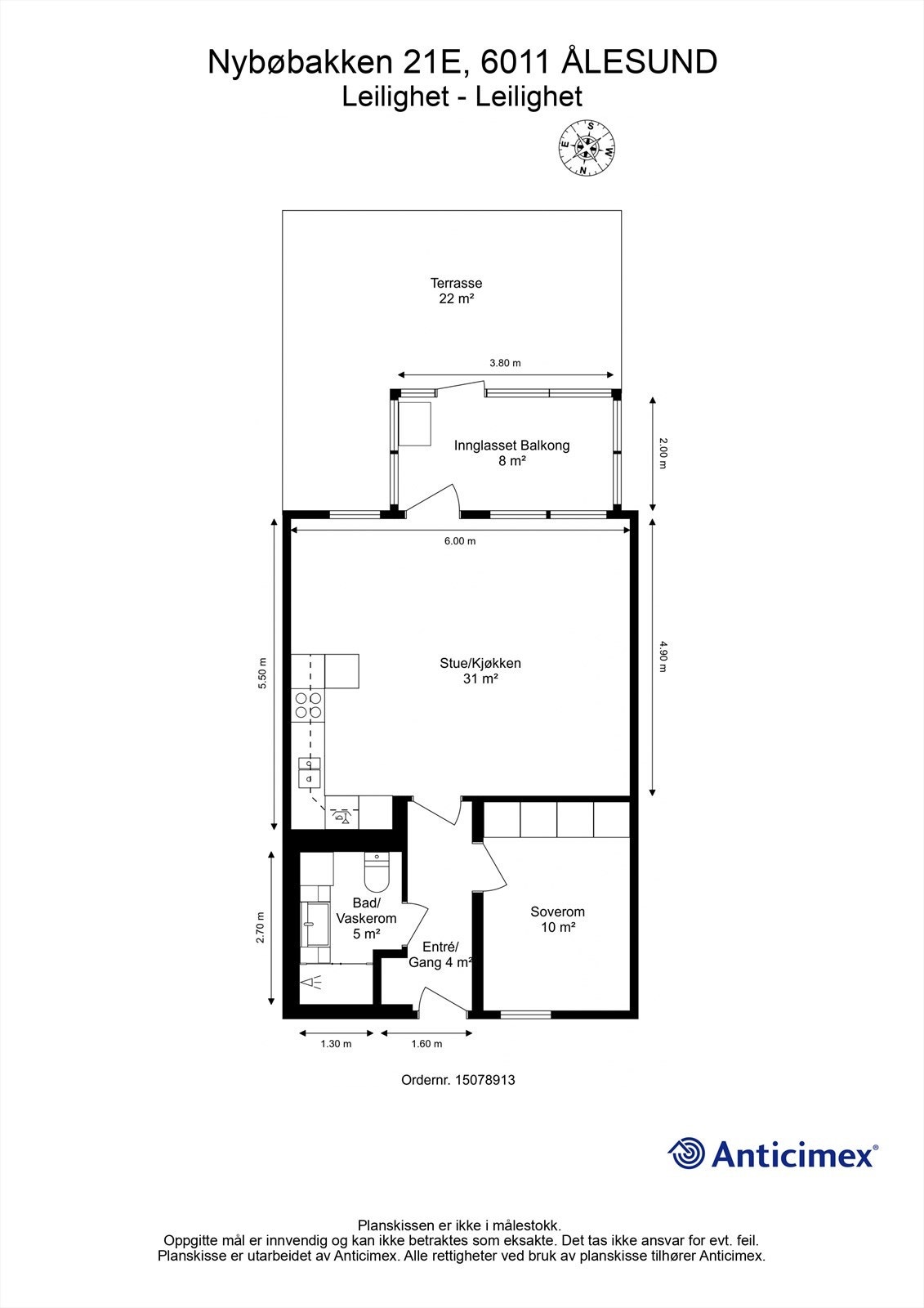 Plantegning 2D - målsatt Galleribilde