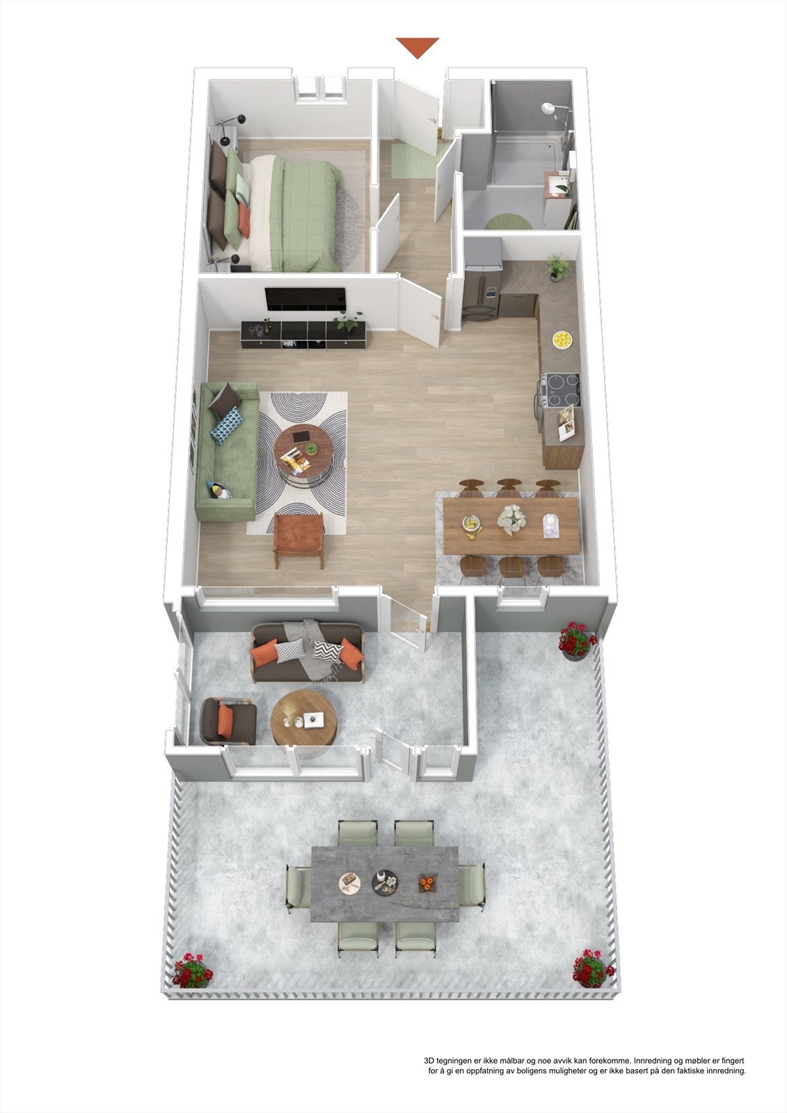 Plantegning 3D Galleribilde