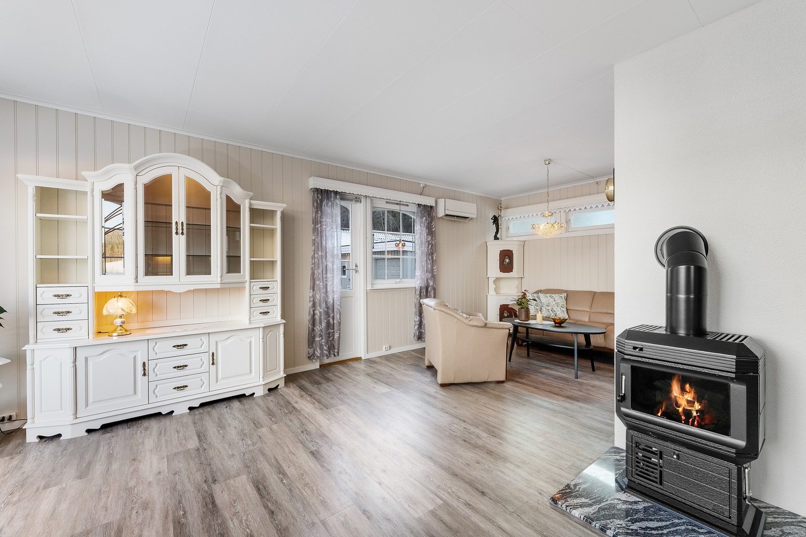 Stue med peis Galleribilde