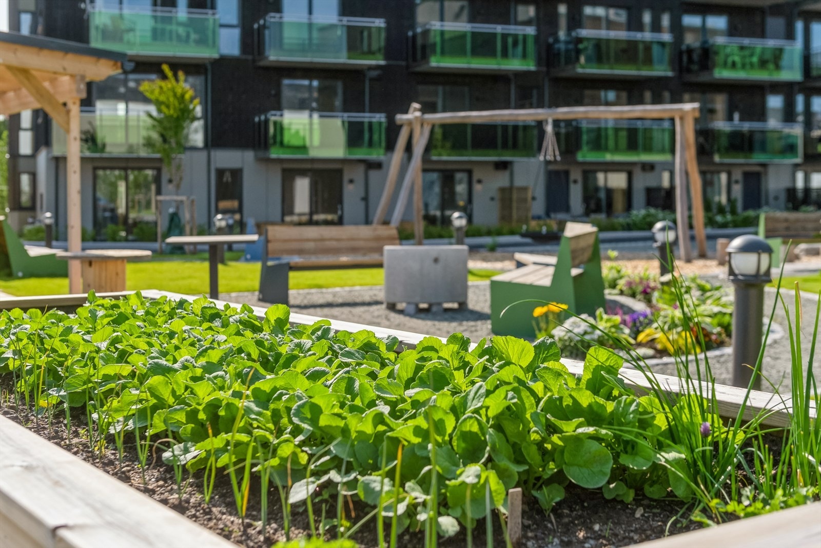 Hyggelig atmosfære i hagen Galleribilde