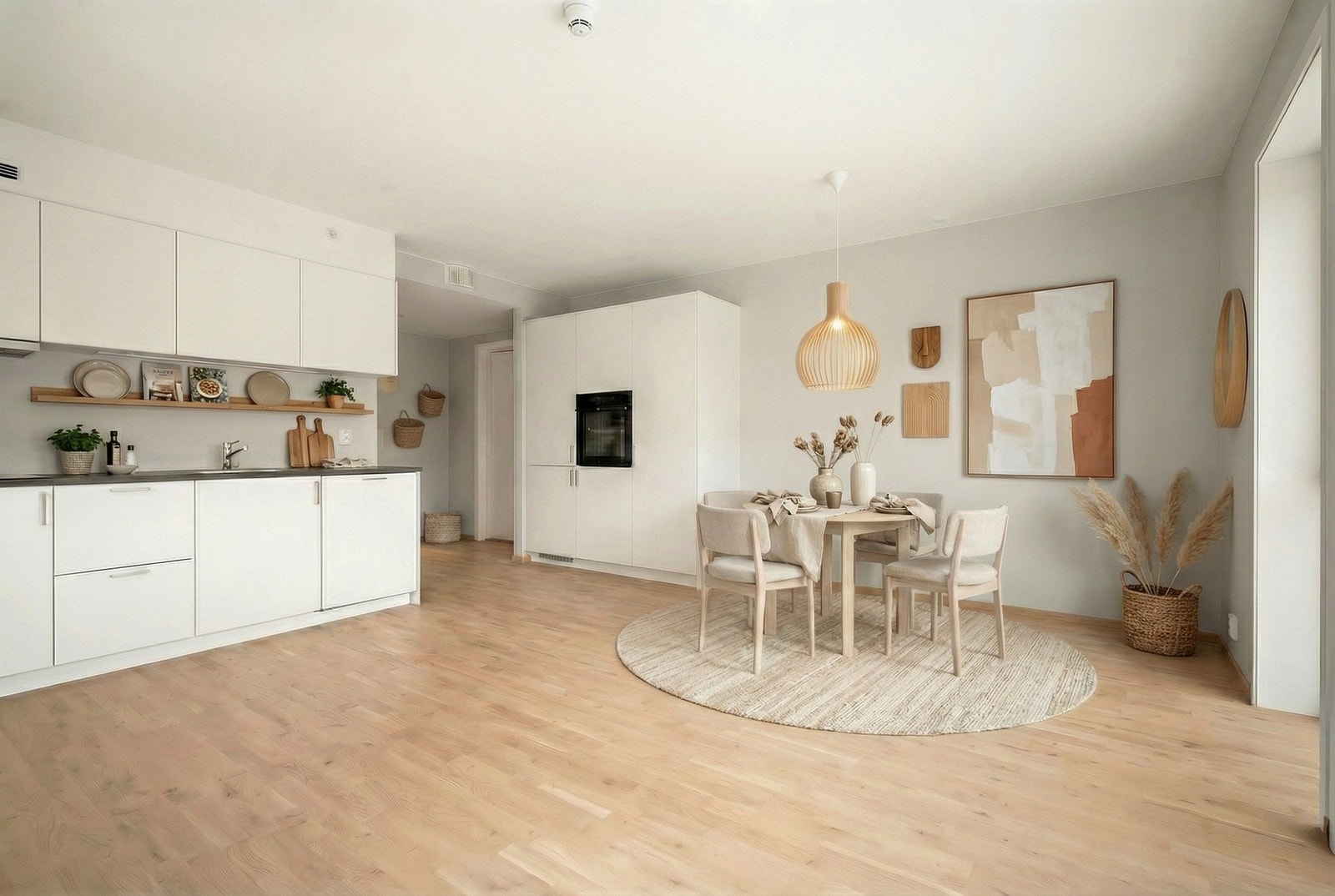 En lys og delikat 3-roms (Digitalt stylet) Galleribilde