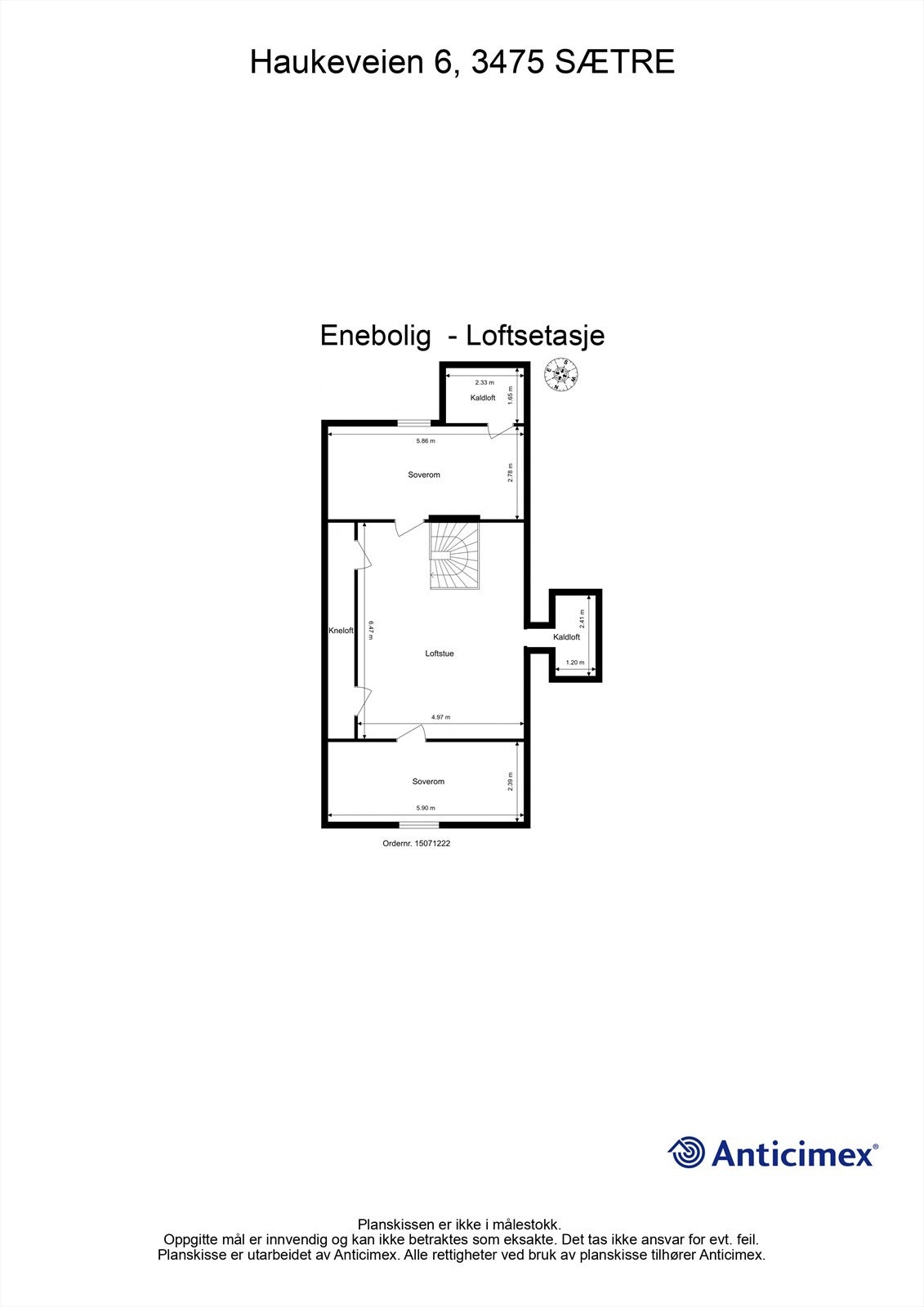 Plantegning loft Galleribilde