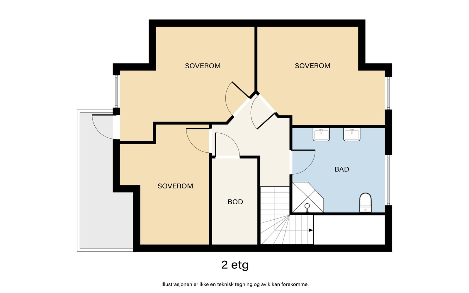 Plantegning 2. etasje. Galleribilde