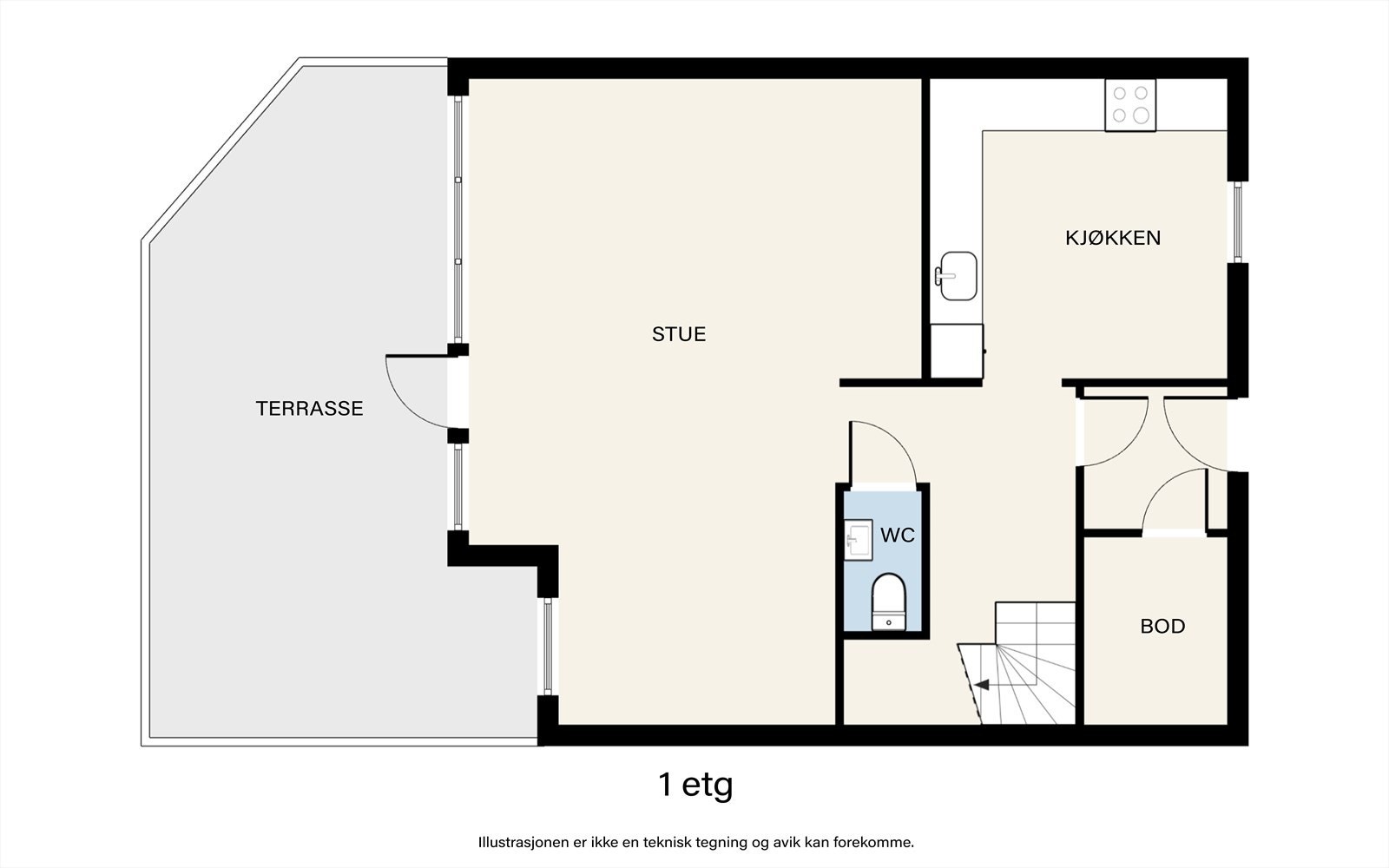 Plantegning 1. etasje. Galleribilde