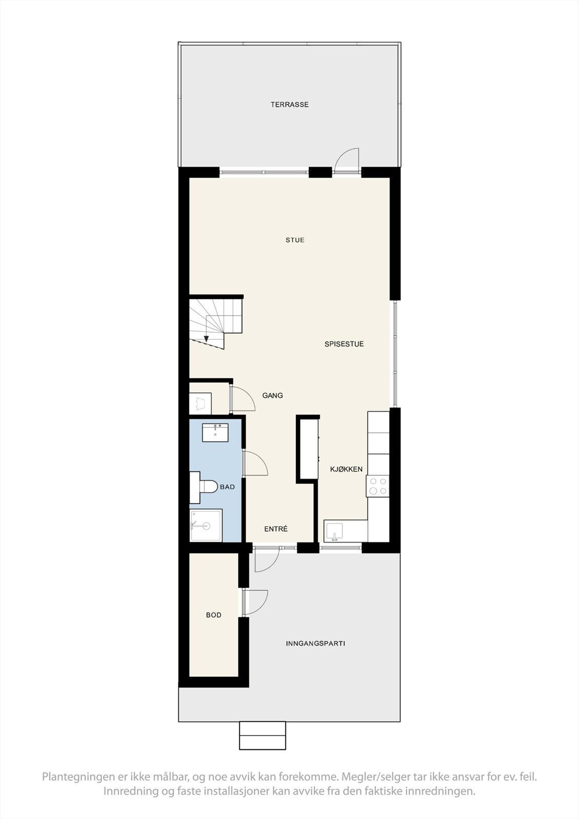 Plantegning 1 etasje. Galleribilde