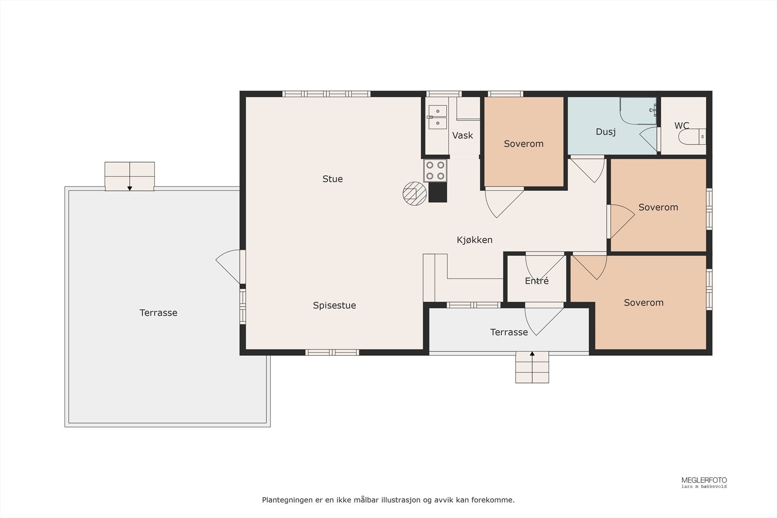 Planskisse Lauvlia 366. Galleribilde