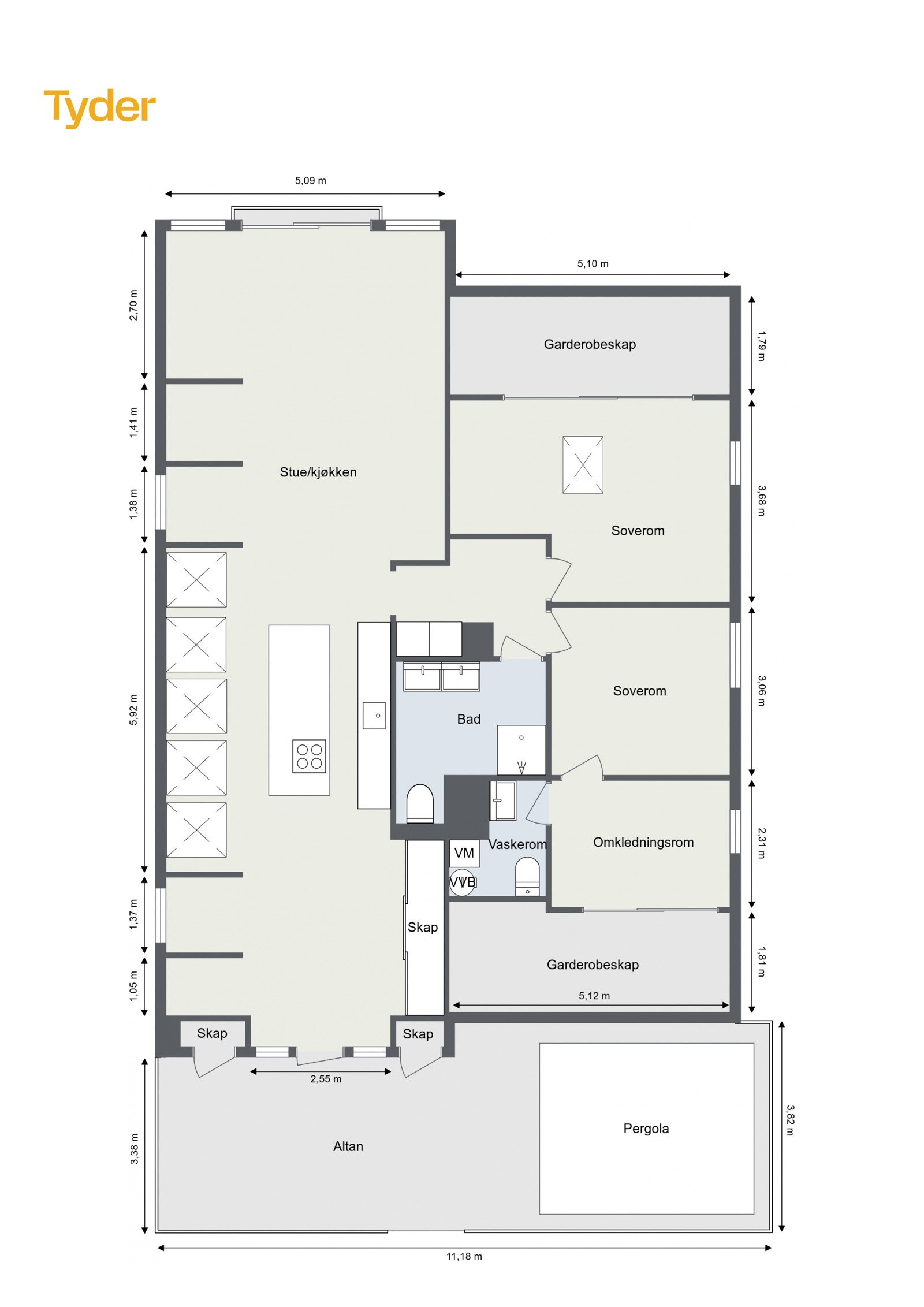 Planskisse Galleribilde