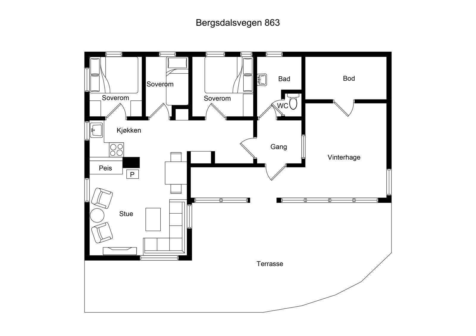 Planskisse Galleribilde