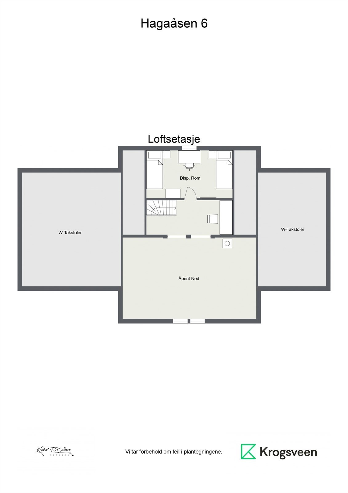 Planskisse loftsetasje. Galleribilde