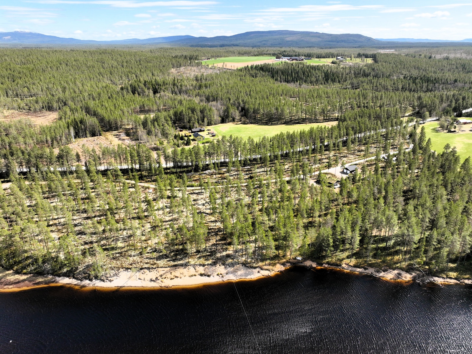 Dronebilde over tomtefeltet - nedre felt Galleribilde