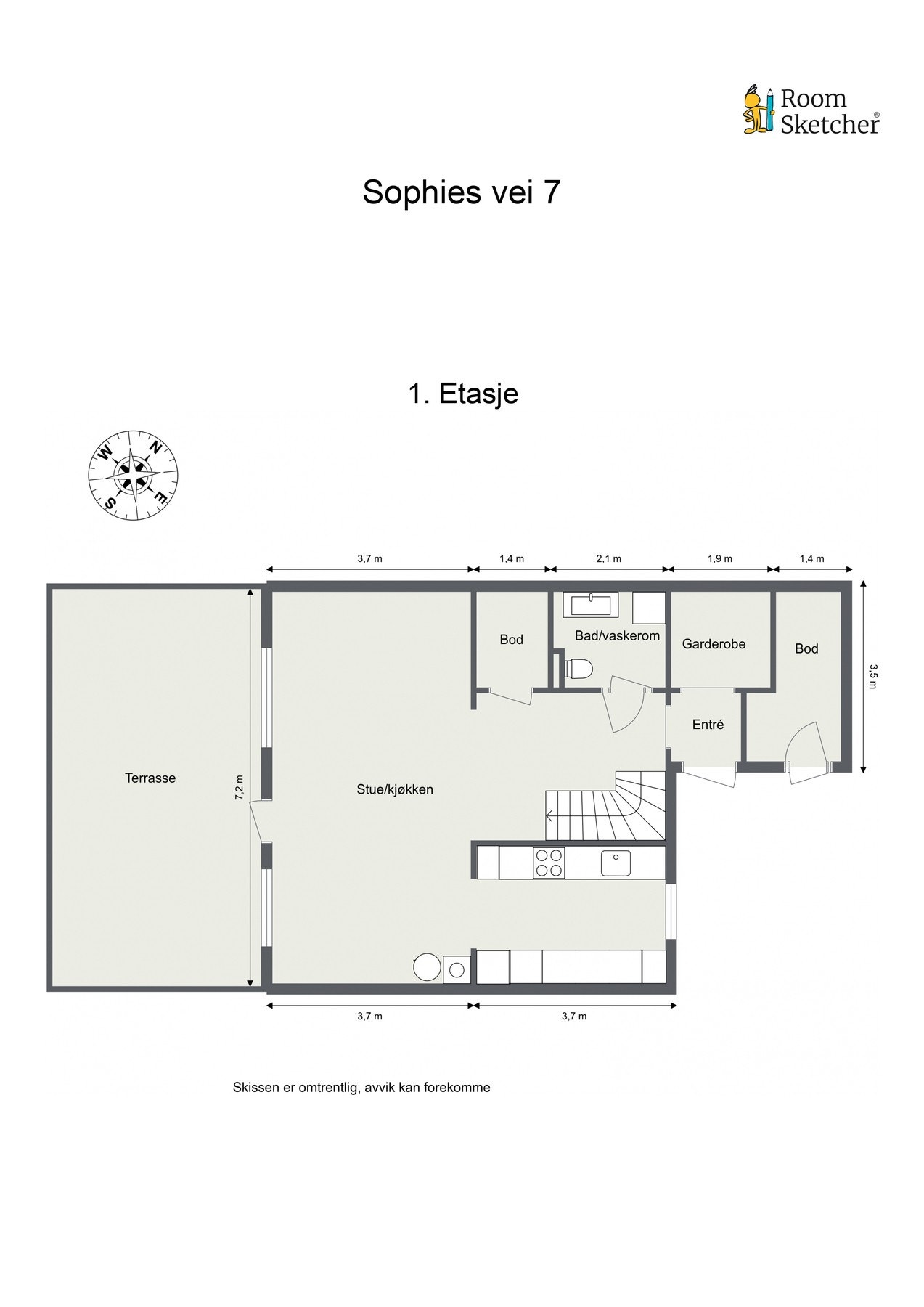 Plantegning 1.etasje Galleribilde