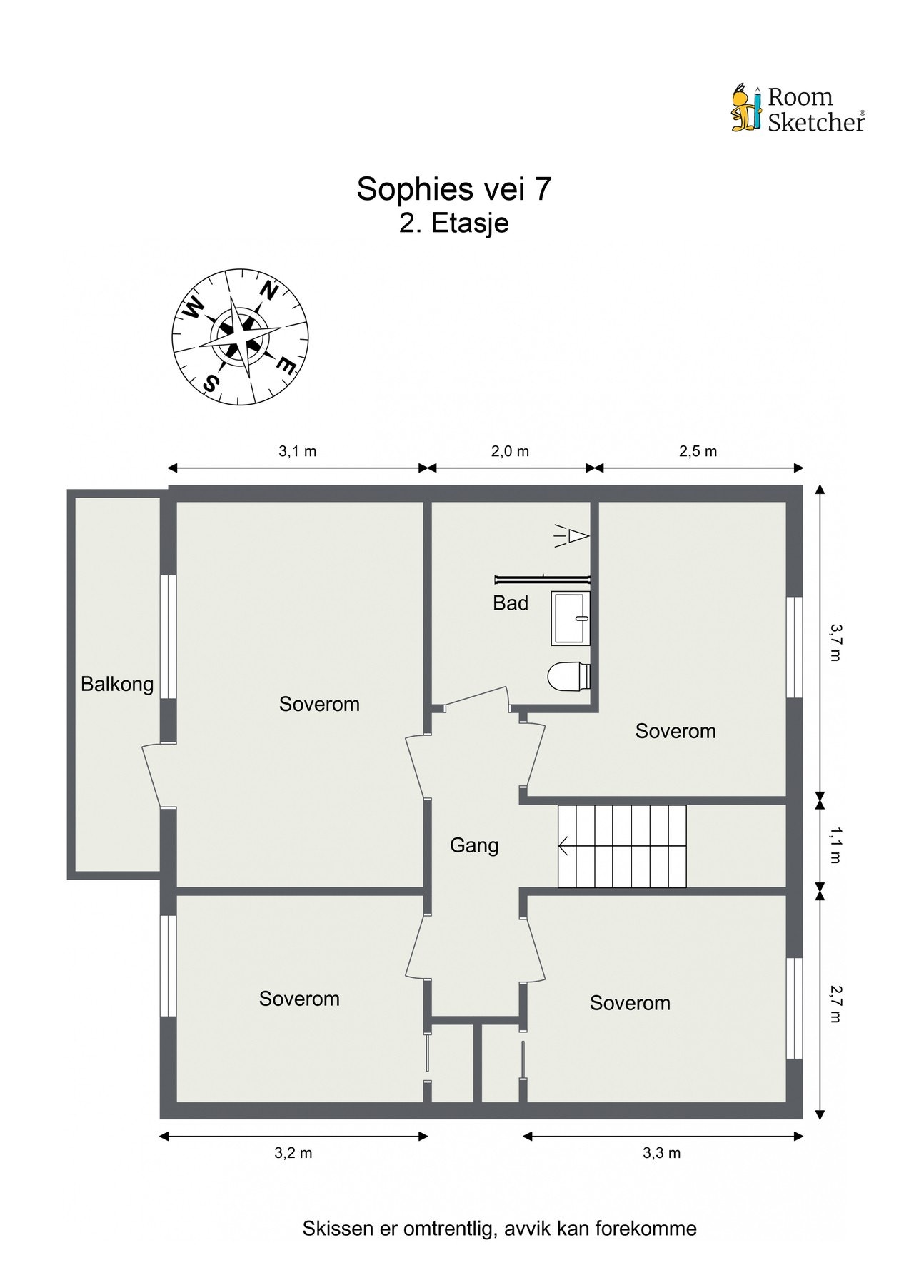 Plantegning 2.etasje Galleribilde