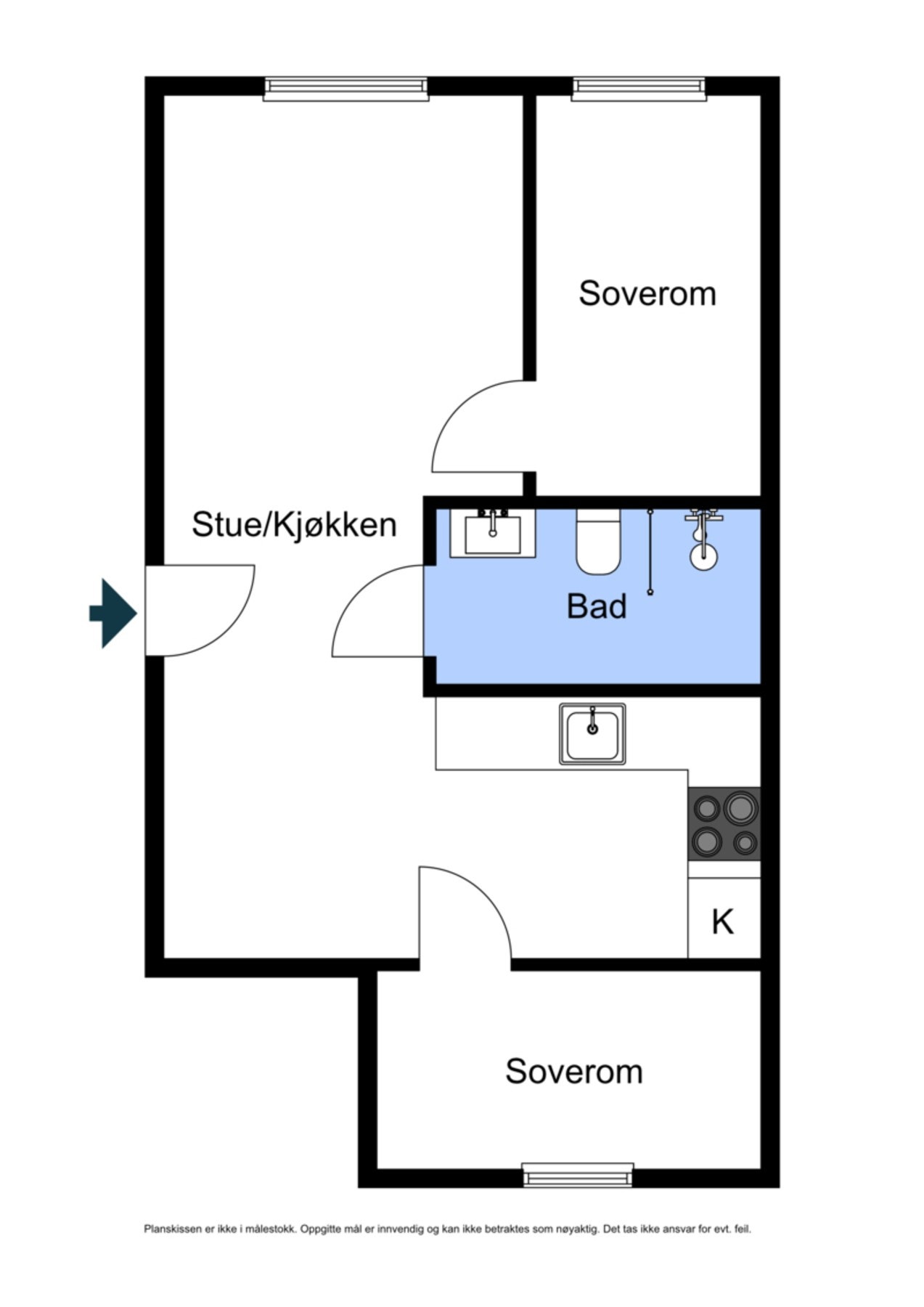 Plantegning 1. Etasje. Galleribilde