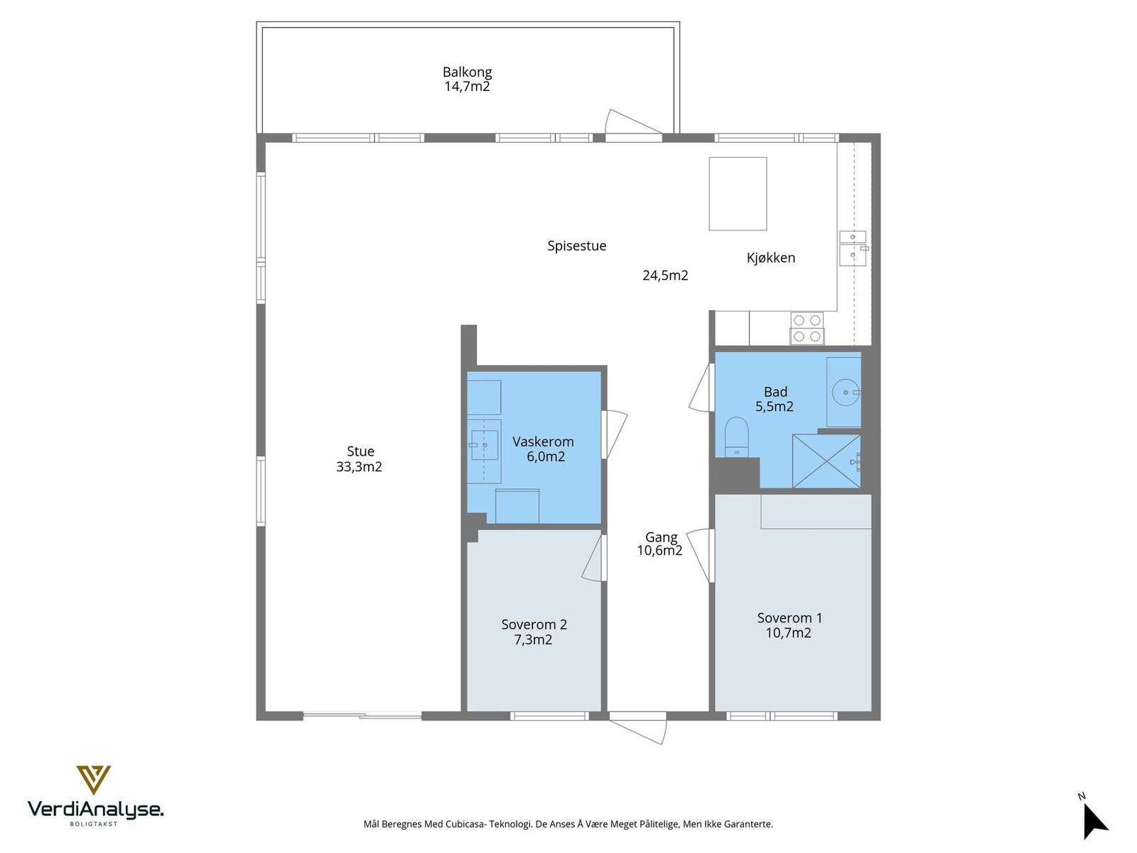 Planskisse av leiligheten. Galleribilde