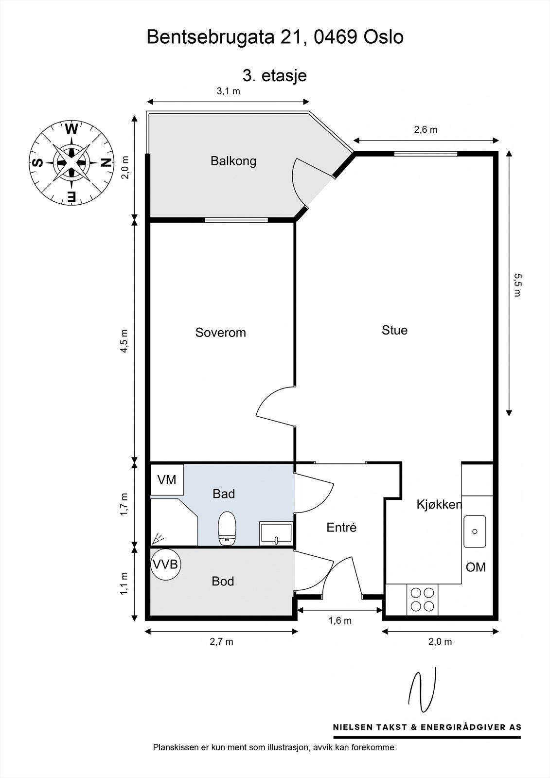 Plantegning til orientering. Galleribilde