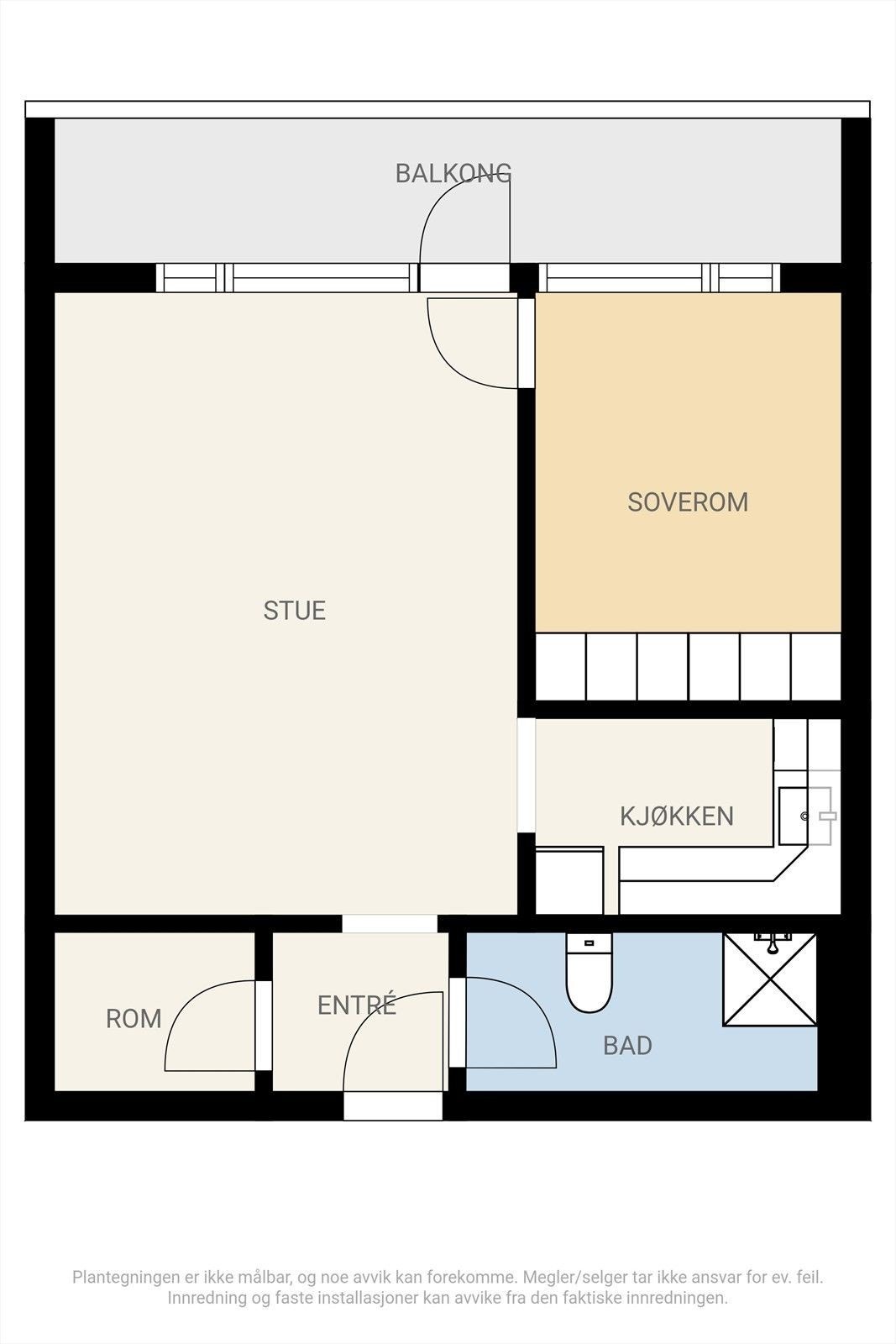 Plantegning - Leiligheten ligger i 2. etg. Galleribilde