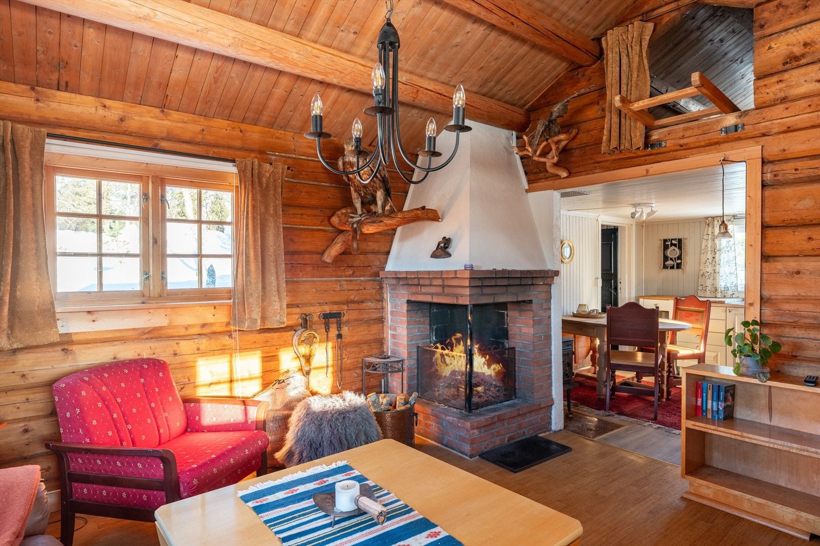 Totalt gulvareal i hytta er på 45m². Galleribilde