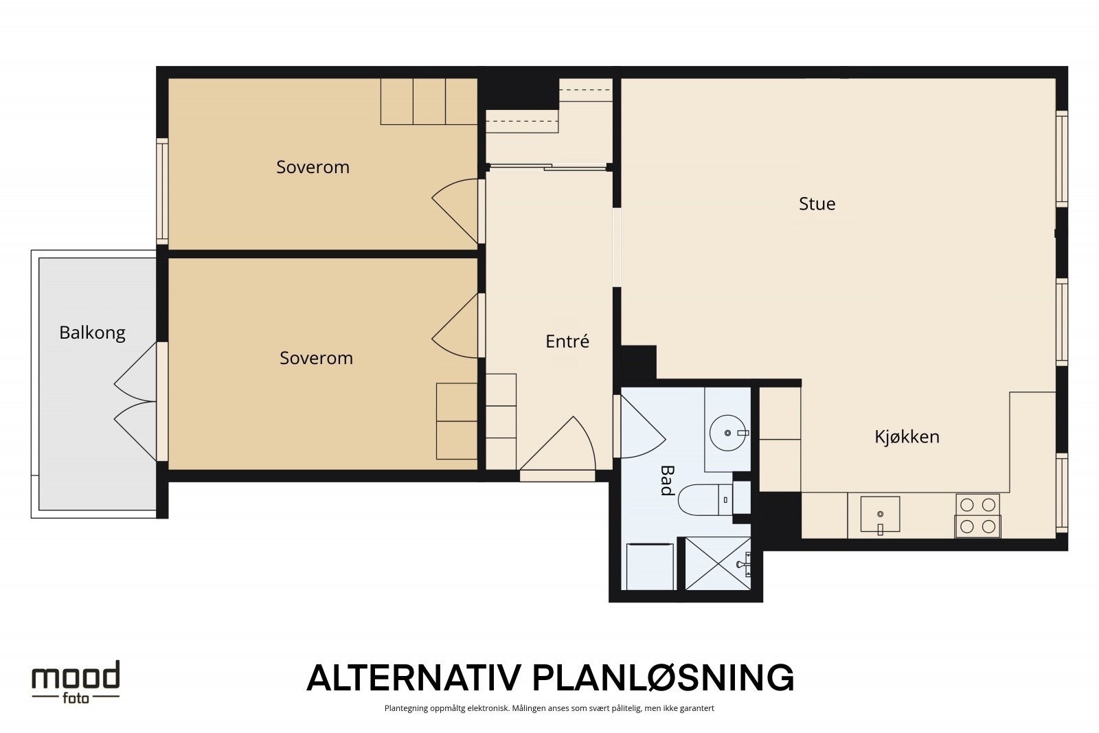 - Alternativ planløsning med større stue (opprinnelig planløsning) - Galleribilde