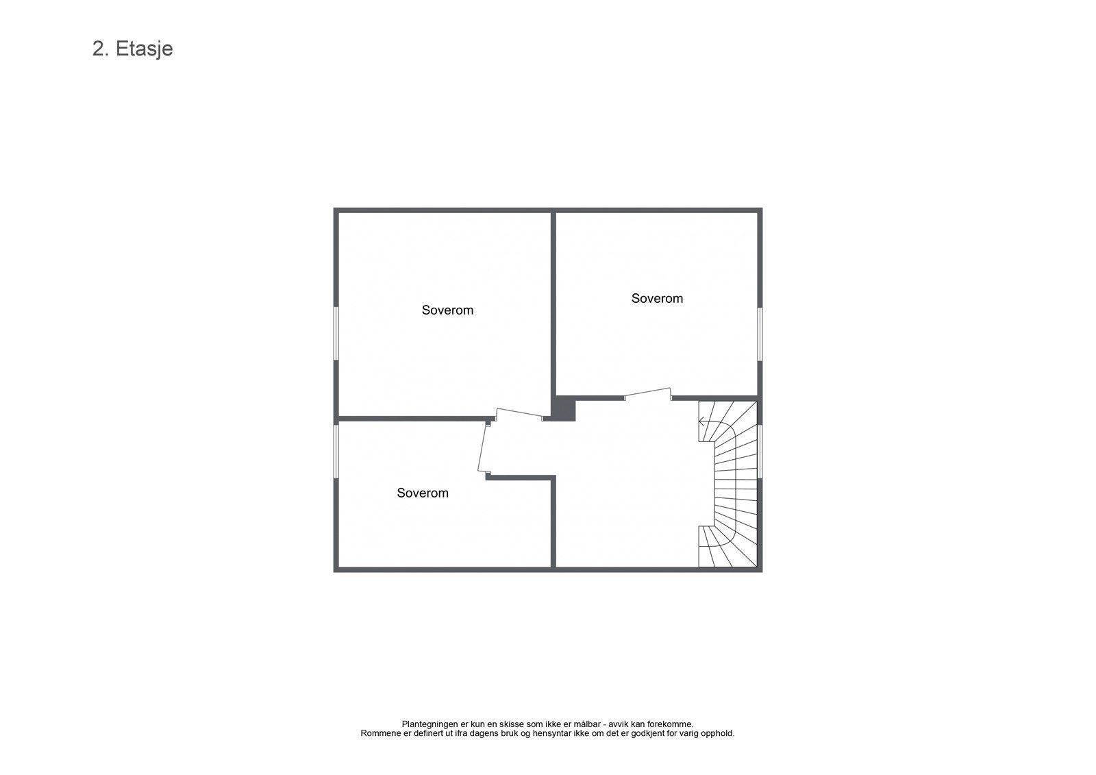Plantegning for 2. etasje Galleribilde