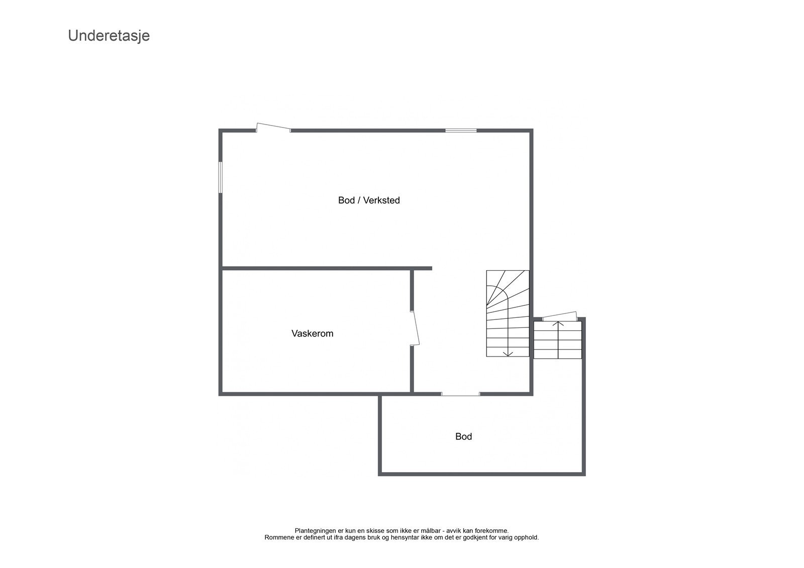 Plantegning for underetasjen Galleribilde