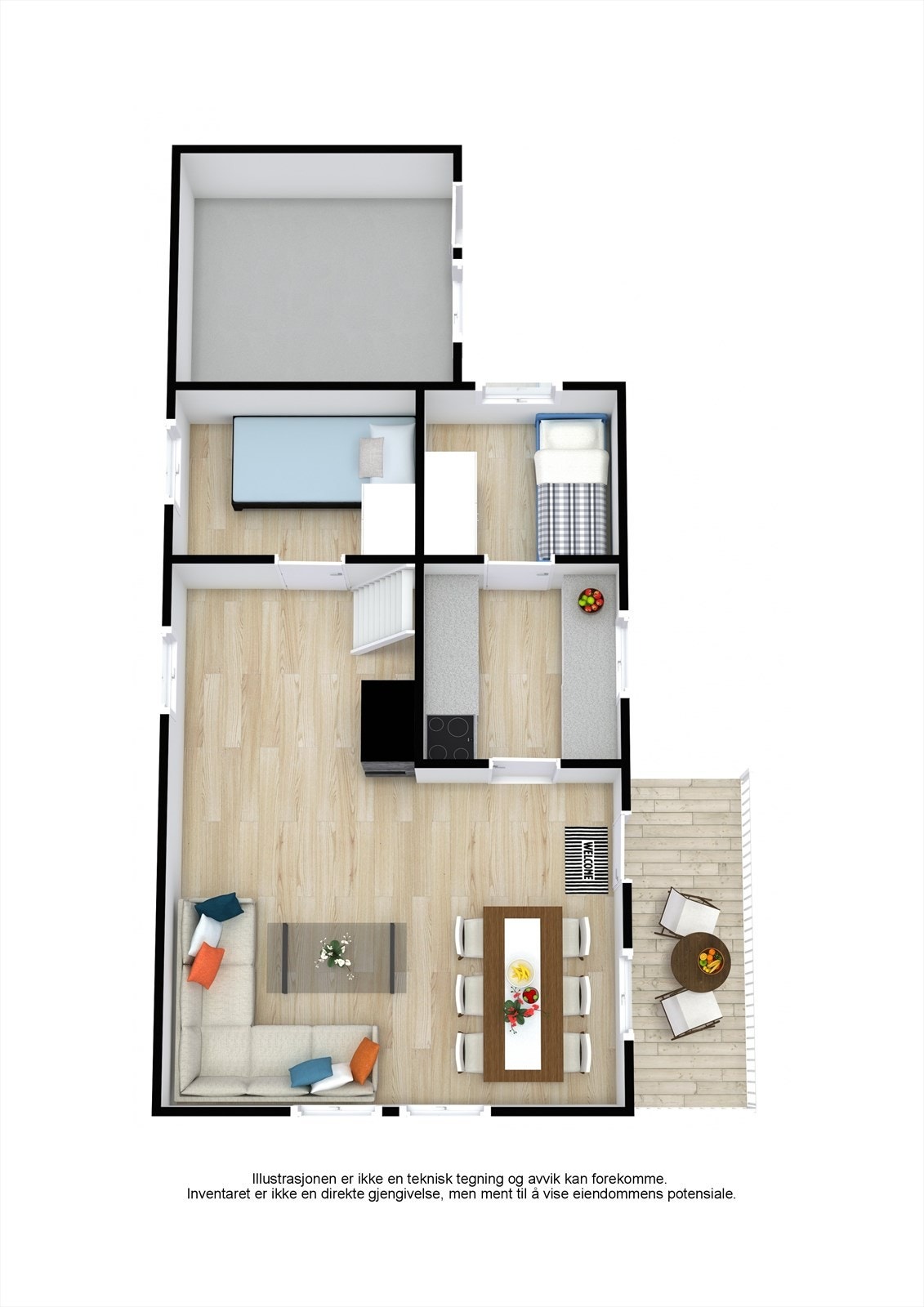 Planskisse over 1. etasje. Galleribilde