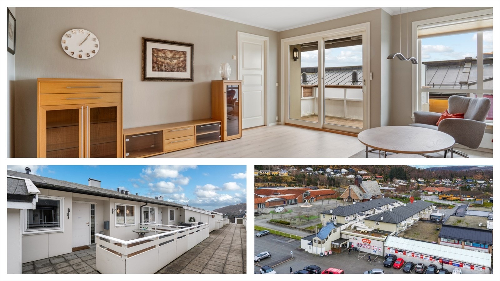 EiendomsMegler 1 v/Morten Karlsen presenterer Rådhusvegen 49 - Kjekk leilighet på toppen Aksdalsenteret - Foto: Vestbris Galleribilde