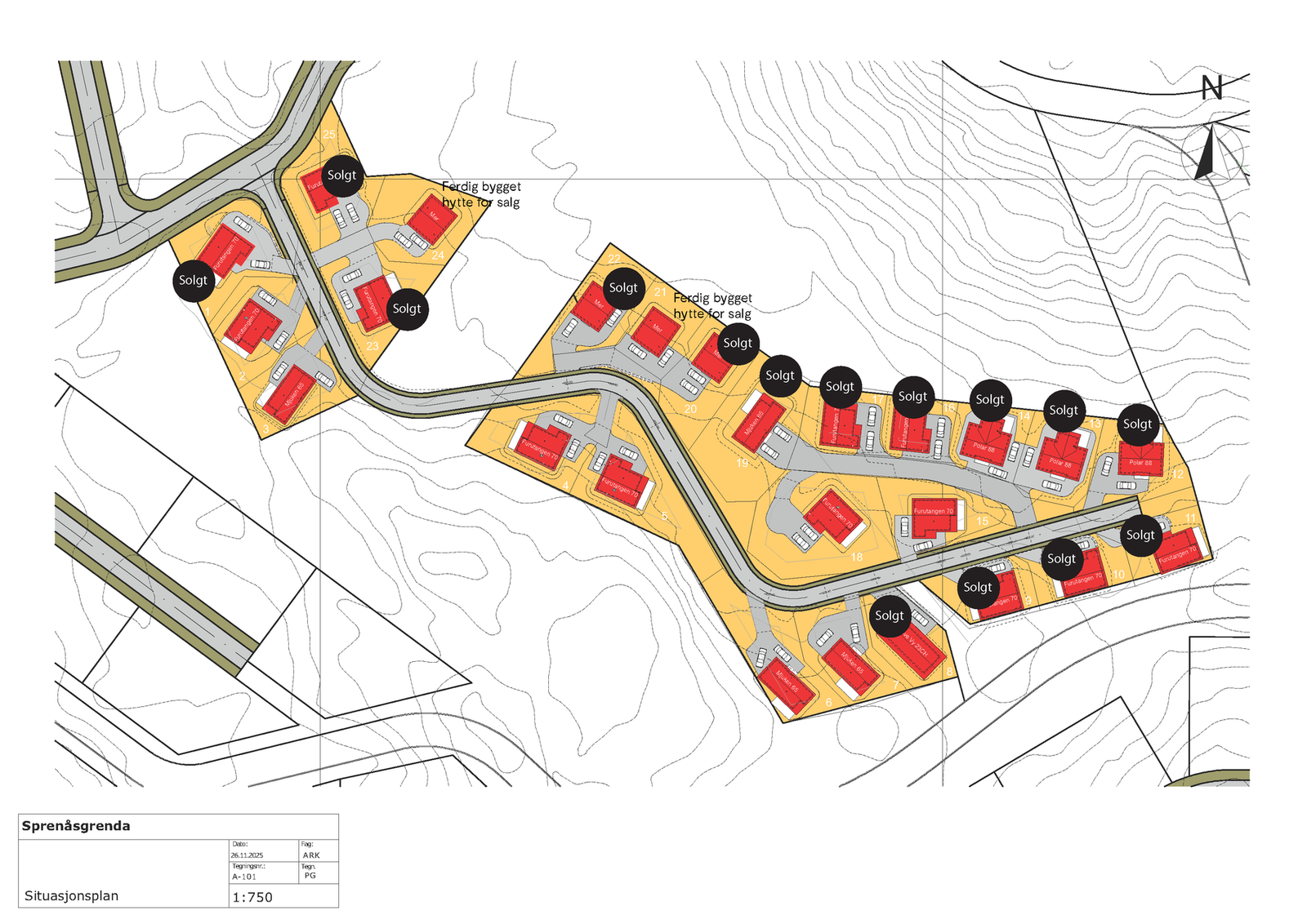 Tomtekart Sprenåsgrenda, tomt 7 er priset i annonsen. Galleribilde